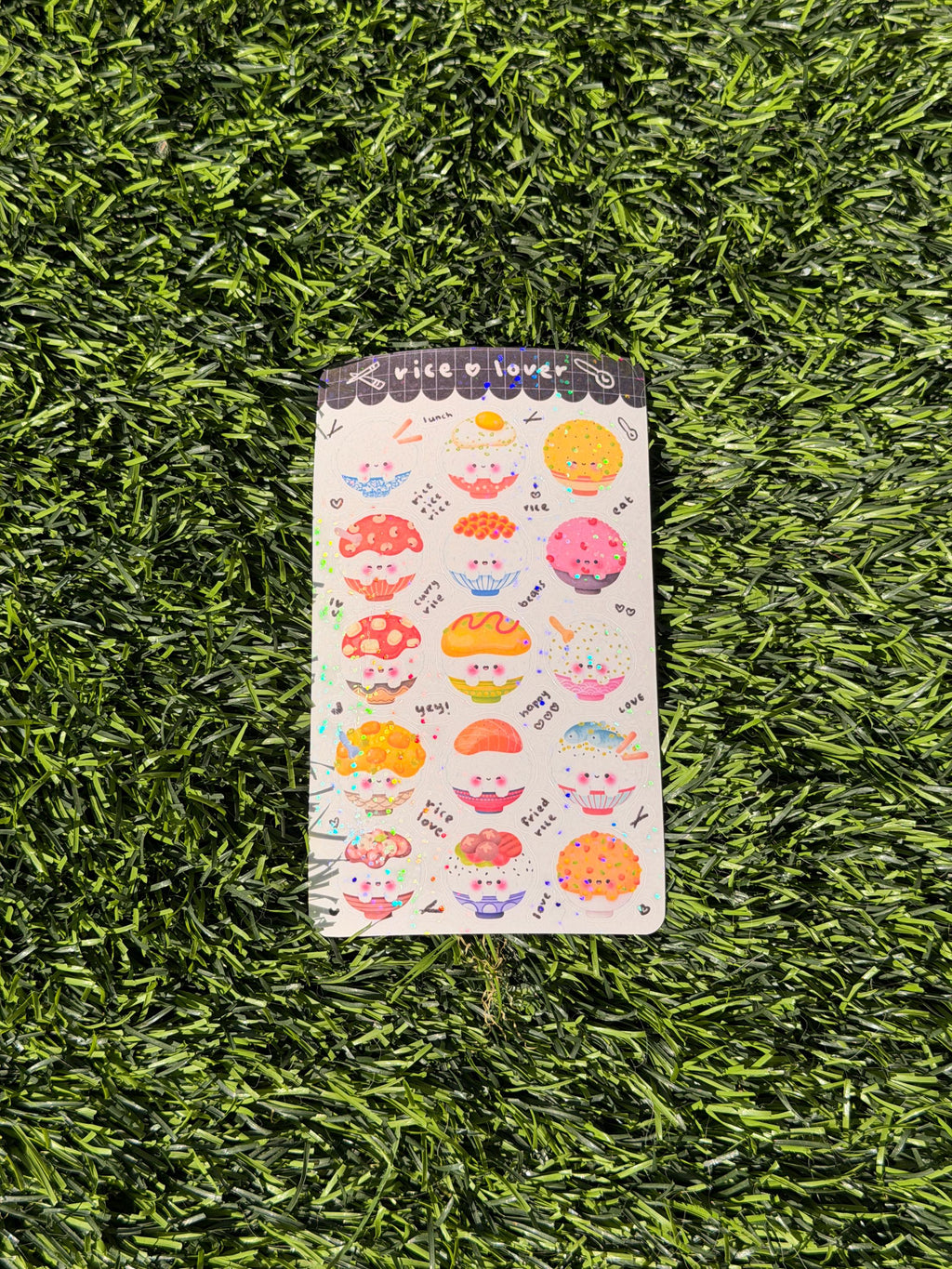 Rice Lover | Scrapbooking | Sticker Sheet | Kiss Cut