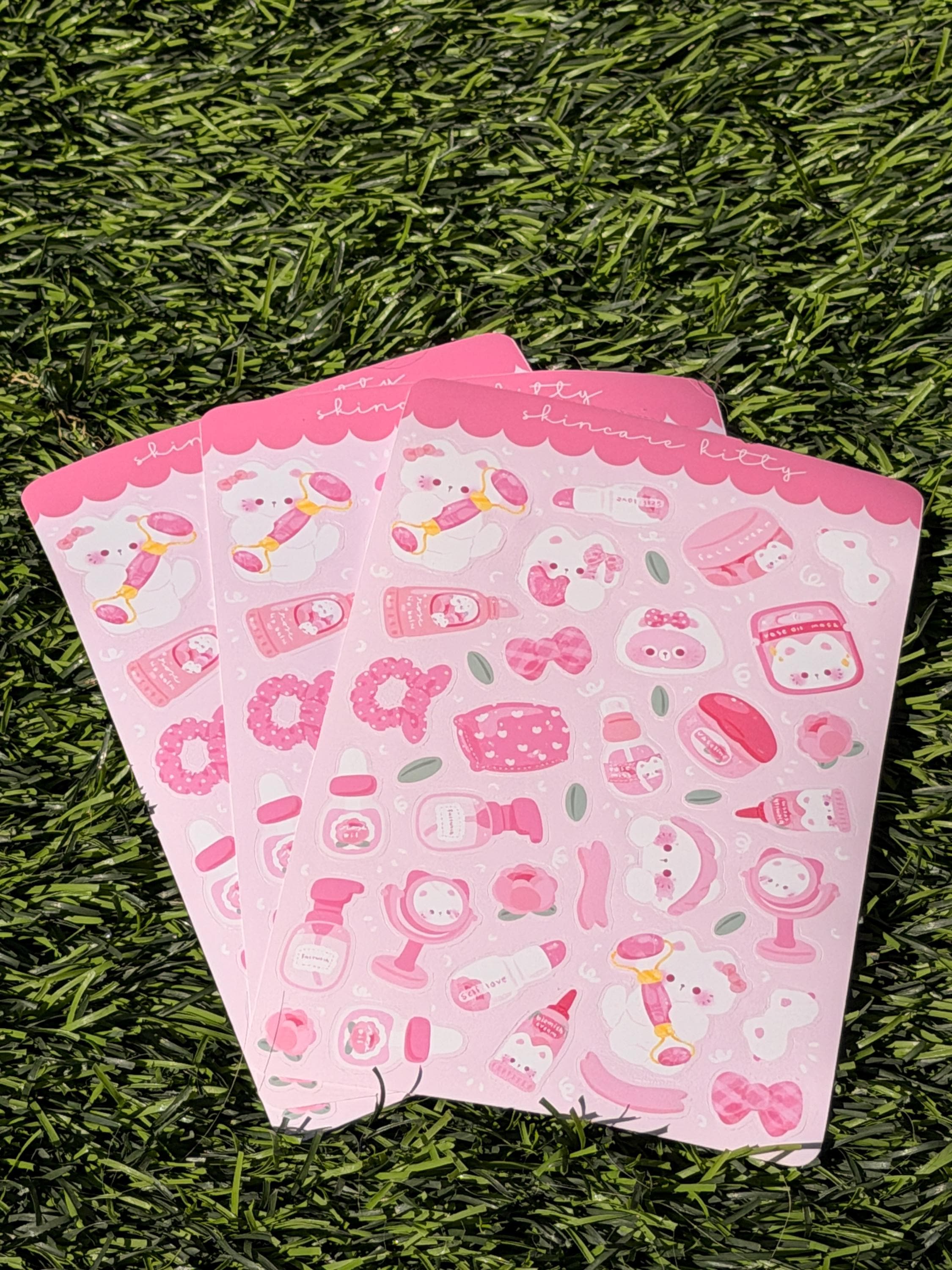 Skincare Katze | Scrapbooking | Stickerbogen | Kiss Cut
