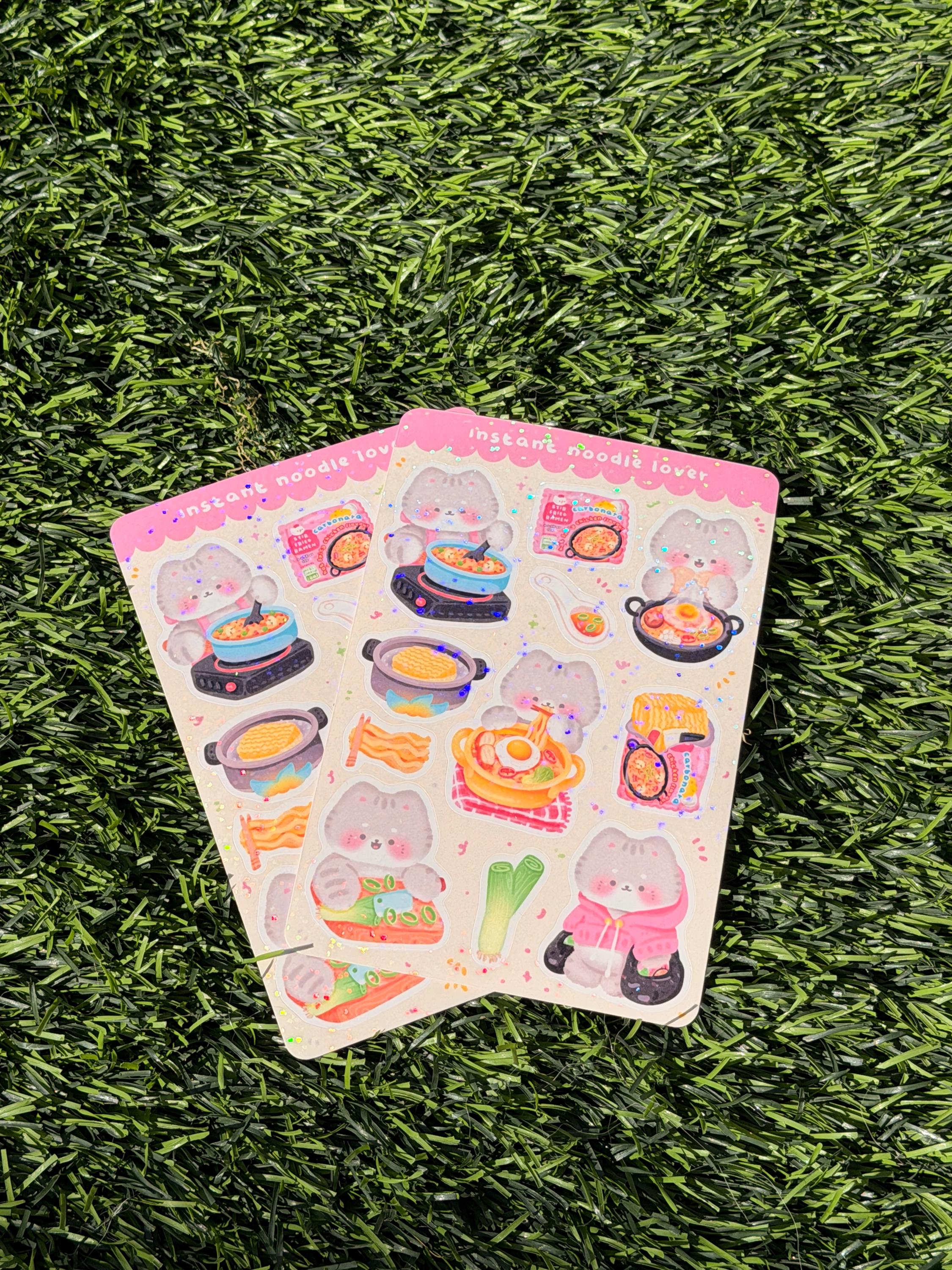 Amante de los fideos instantáneos | Scrapbooking | Agenda | Hoja de pegatinas | Troquelado individual
