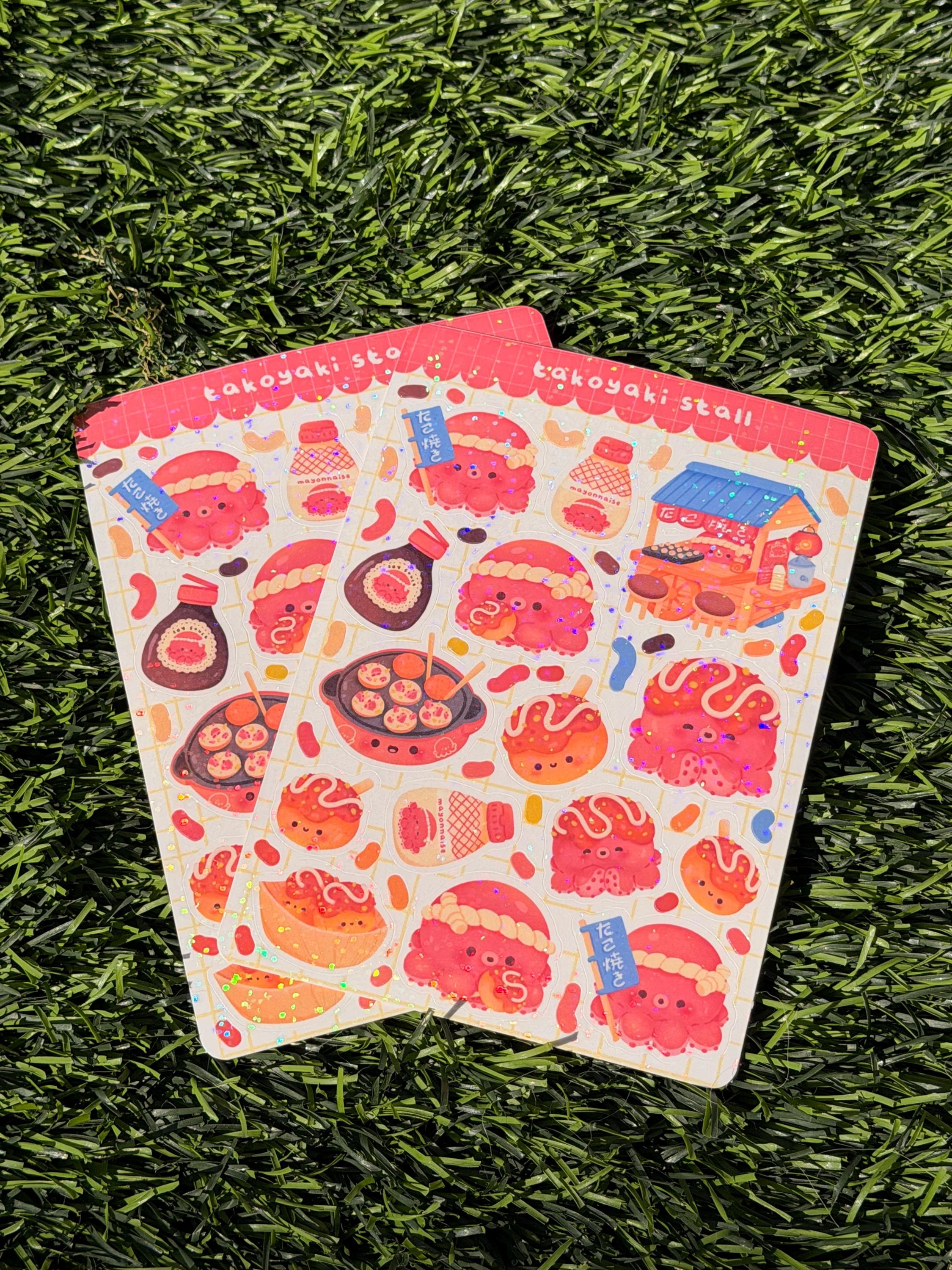 Puesto de Takoyaki | Scrapbooking | Agenda | Hoja de pegatinas | Troquelado