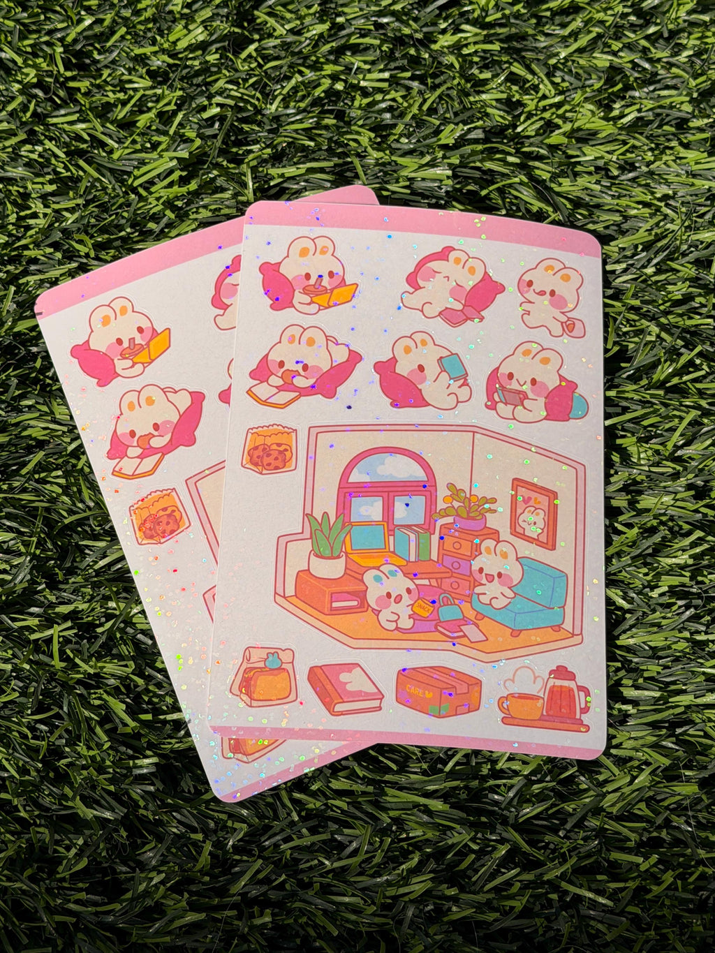 Momentos Acogedores de Bun Bun | Scrapbooking | Hoja de Stickers | Troquelado