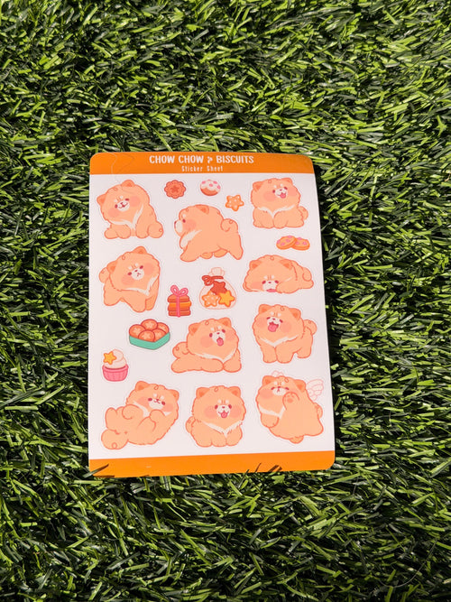 Chow Chow & Biscuits | Scrapbooking | Sticker Sheet | Kiss Cut