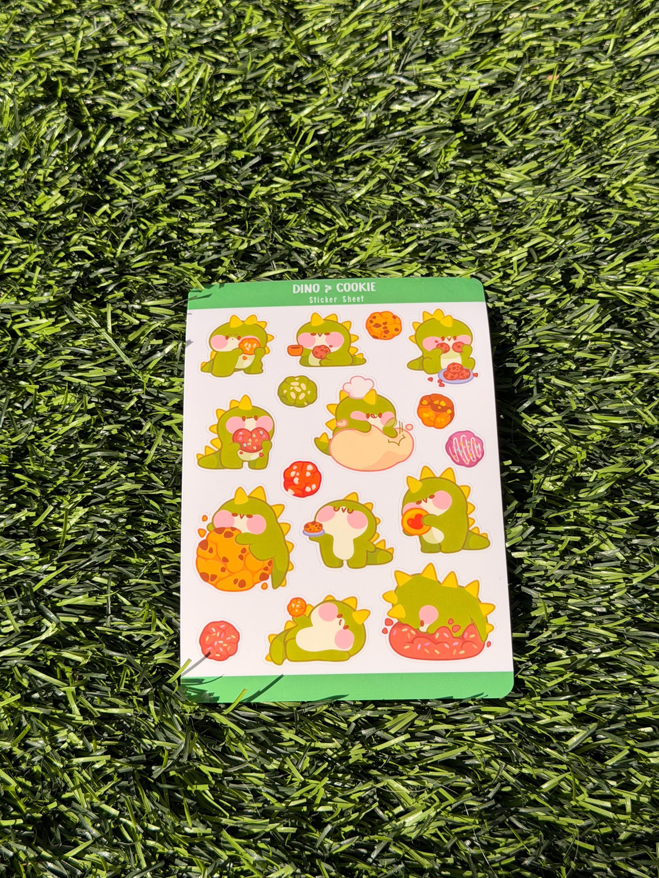 Dino & Cookie | Scrapbooking | Stickerbogen | Kiss Cut