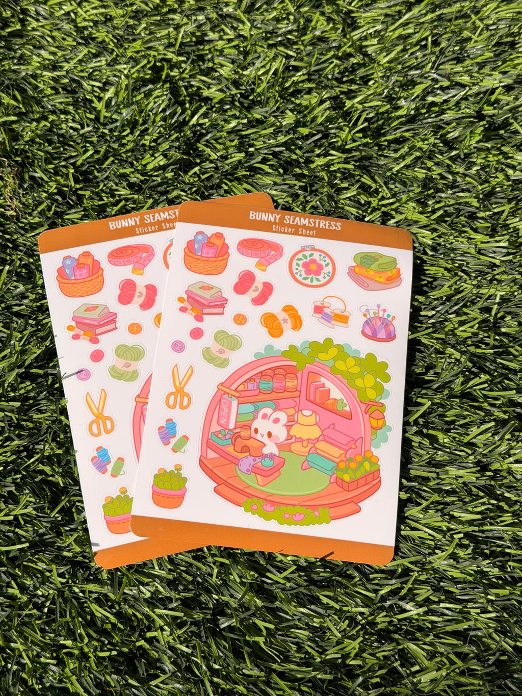 Bunny Seamstress | Scrapbooking | Sticker Sheet | Kiss Cut