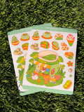 Cat Pistachio Cafe | Scrapbooking | Sticker Sheet | Kiss Cut