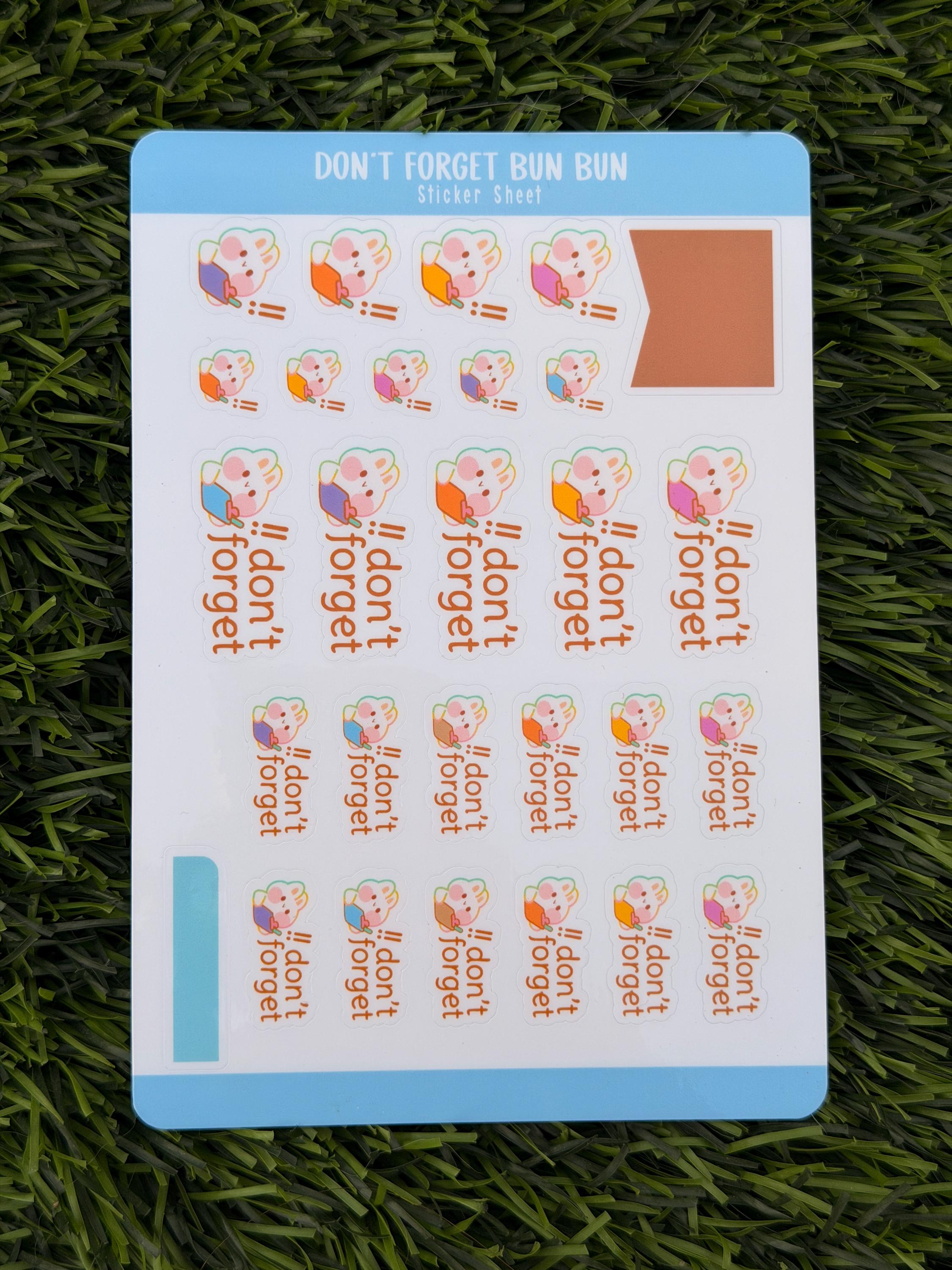 Don't Forget Bun Bun | Scrapbooking | Stickerbogen | Kiss Cut