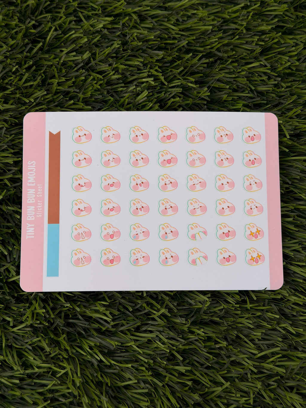 Tiny Bun Bun Emojis | Scrapbooking | Sticker Sheet | Kiss Cut