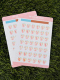 Tiny Bun Bun Emojis | Scrapbooking | Sticker Sheet | Kiss Cut