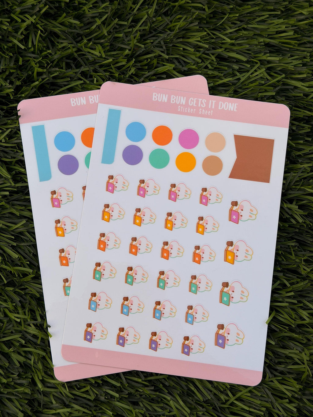 Bun Bun Gets It Done | Scrapbooking | Sticker Sheet | Kiss Cut