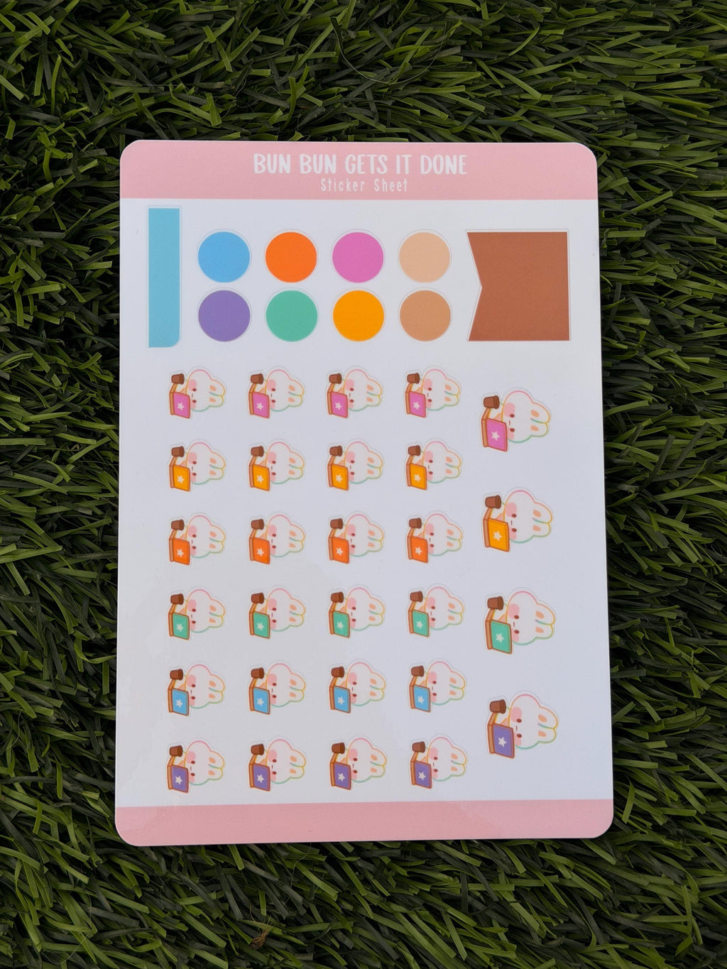 Bun Bun Gets It Done | Scrapbooking | Sticker Sheet | Kiss Cut