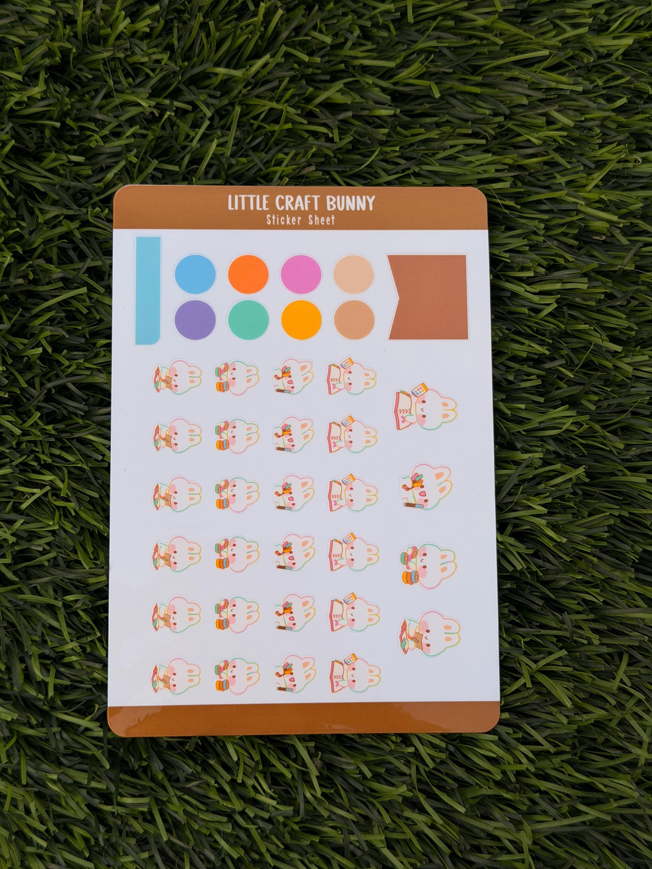 Kleiner Bastel-Hase | Scrapbooking | Stickerbogen | Kiss Cut