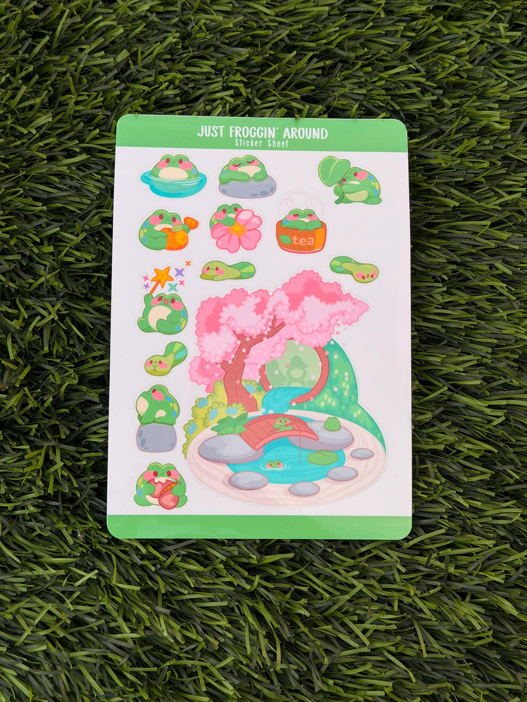 Just Froggin' Around | Scrapbooking | Sticker Sheet | Kiss Cut