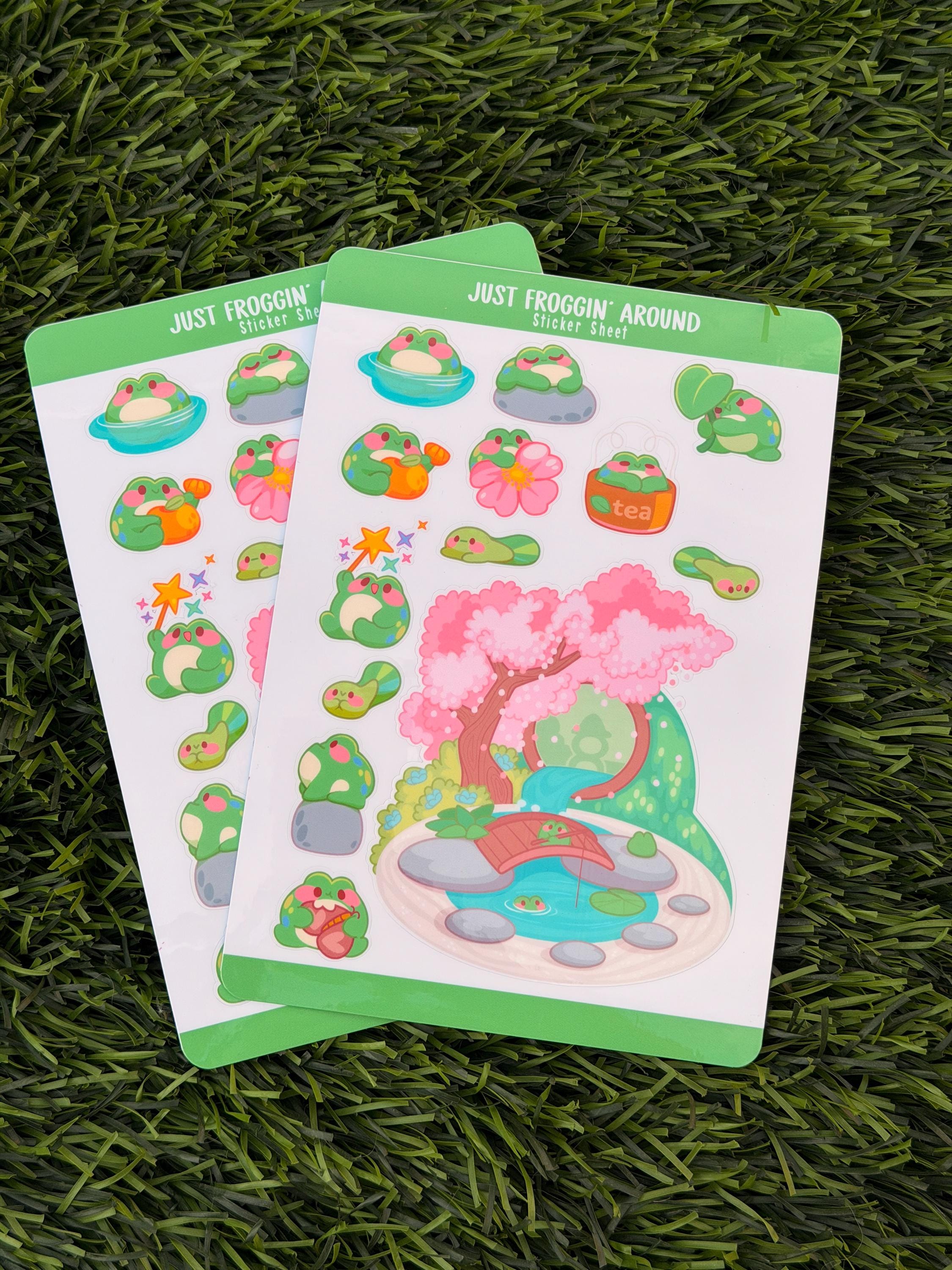 Just Froggin' Around | Scrapbooking | Sticker Sheet | Kiss Cut