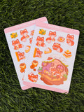 Golden Hour Fox Cafe | Scrapbooking | Stickerbogen | Konturschnitt