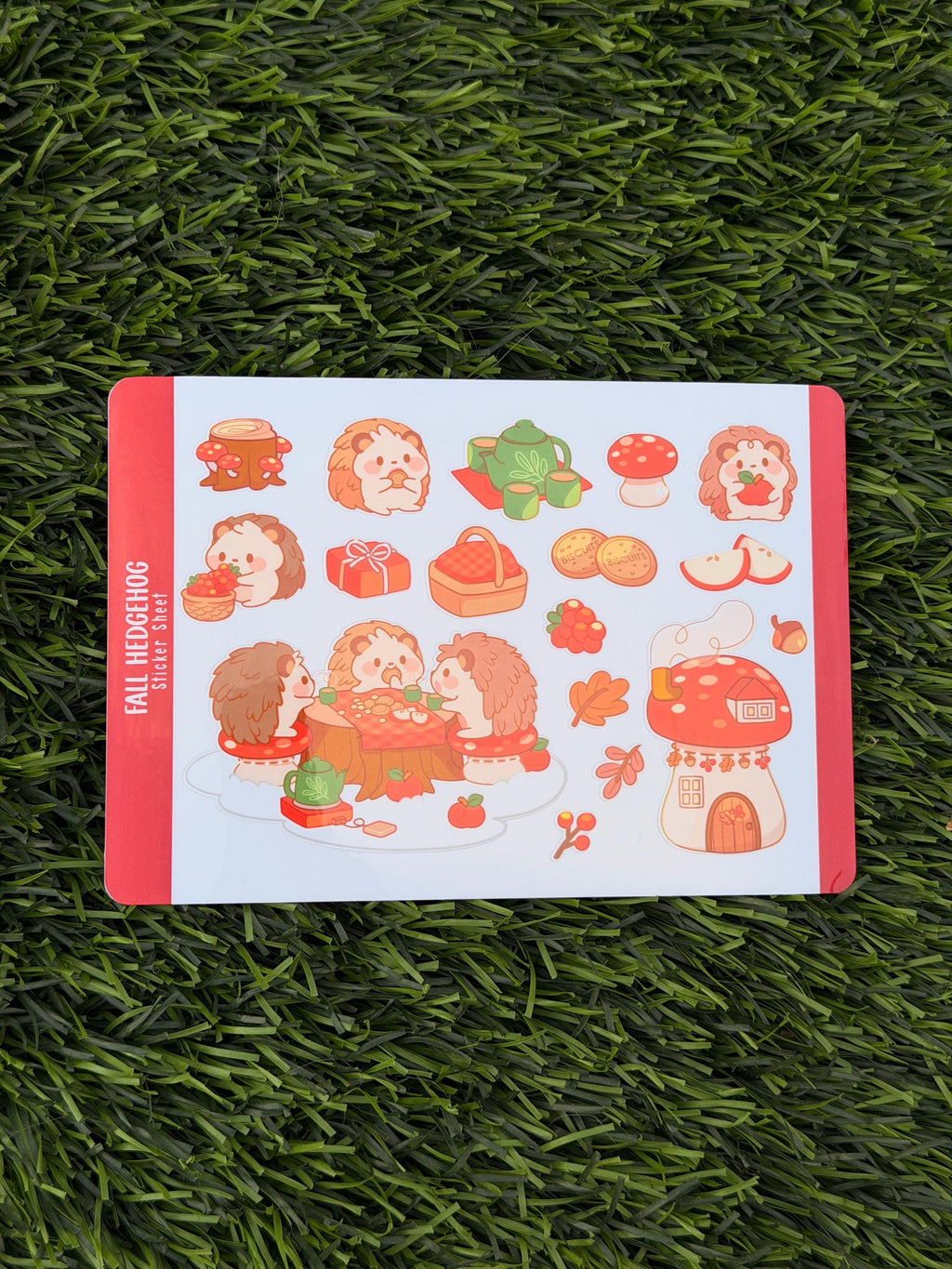 Igel Herbst | Scrapbooking | Stickerbogen | Konturschnitt