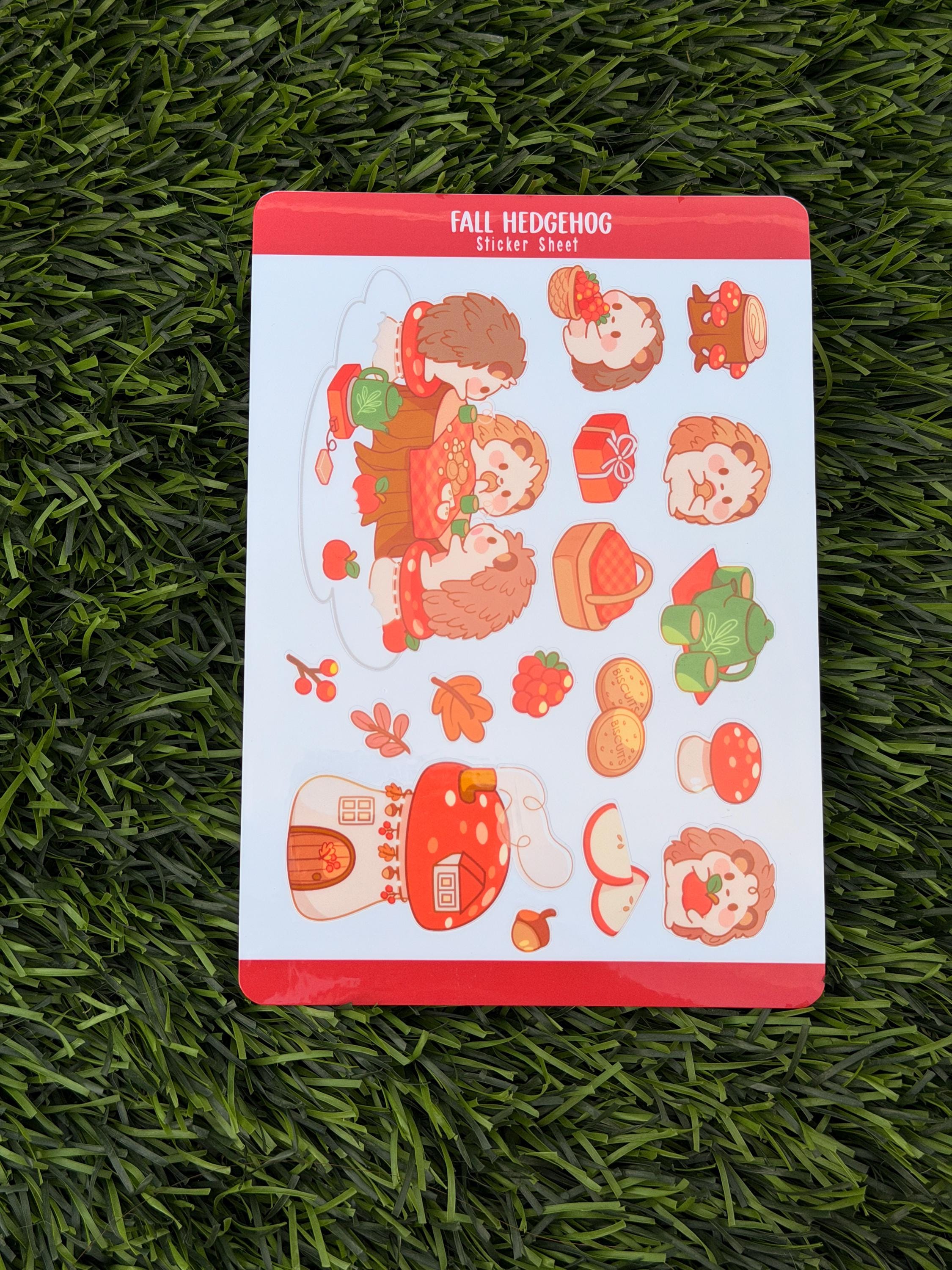 Igel Herbst | Scrapbooking | Stickerbogen | Konturschnitt