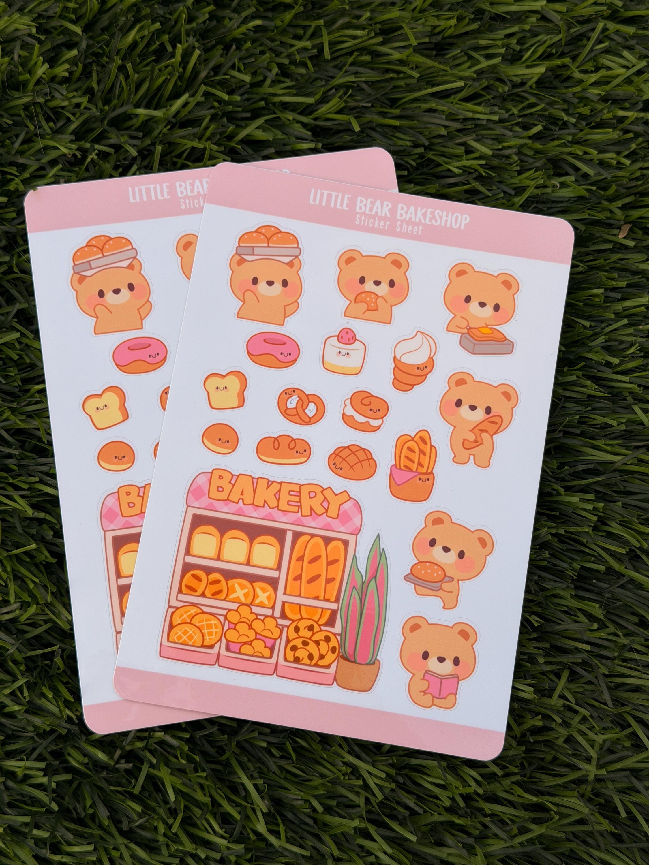 Little Bear Bakeshop | Scrapbooking | Hoja de pegatinas | Troquelado individual