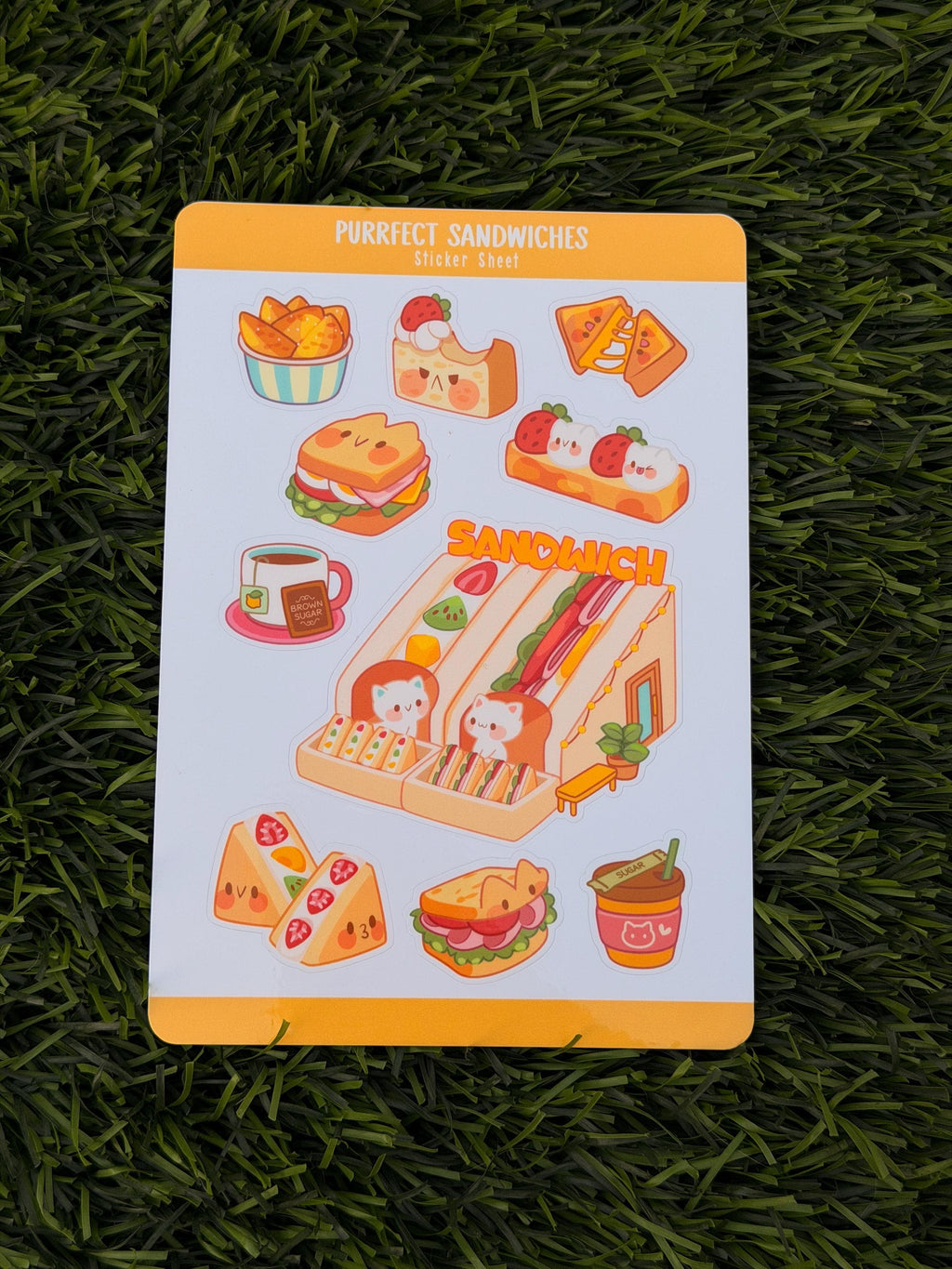 Sándwiches ronroneantes | Scrapbooking | Lámina de pegatinas | Troquelado