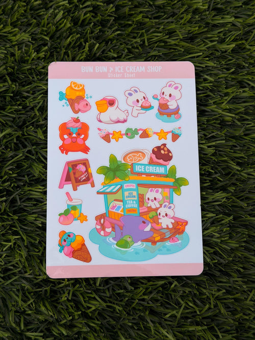 BUn Bun & Heladería | Scrapbooking | Hoja de pegatinas | Troquelado