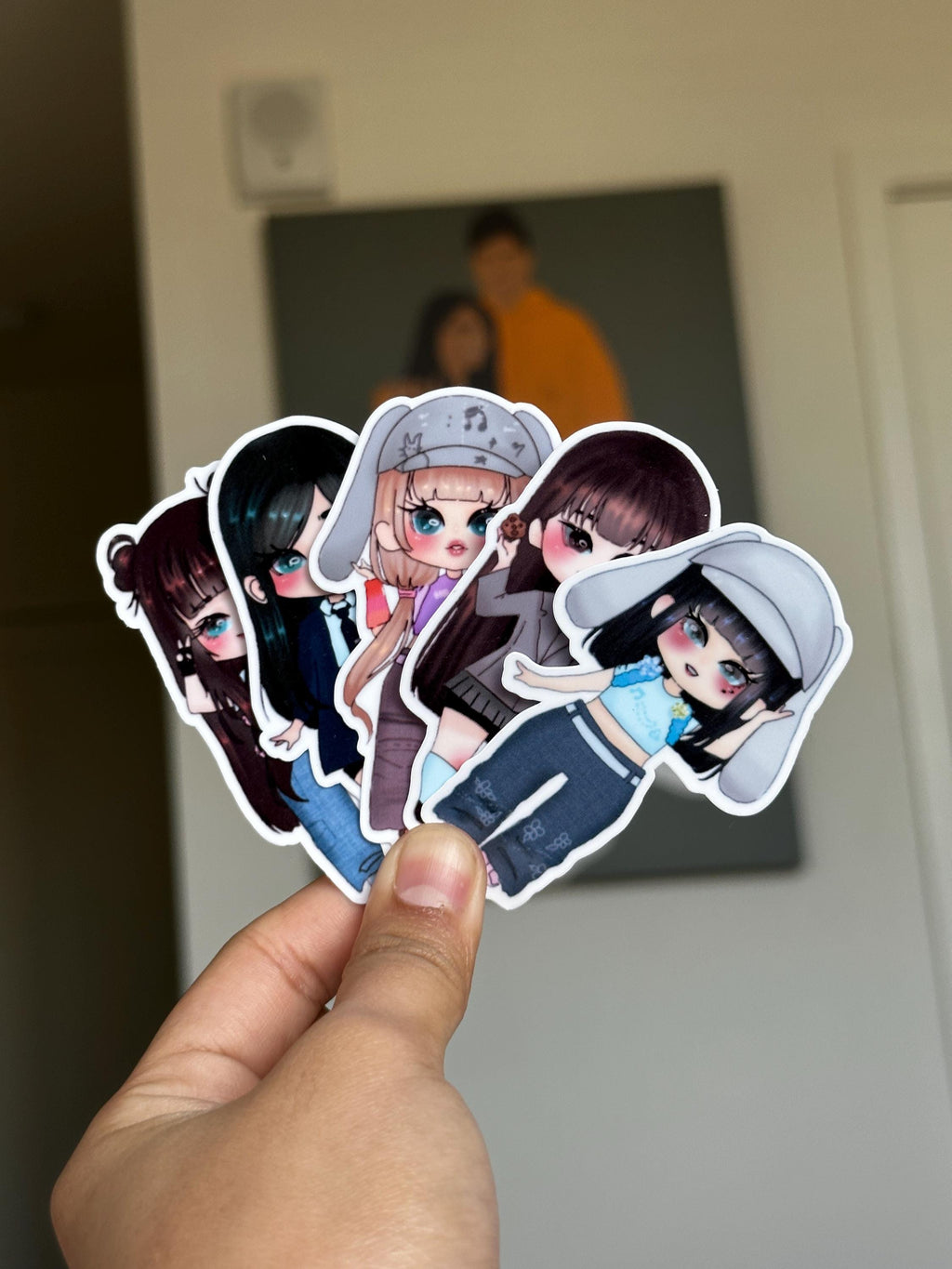 Chibi Kpop Girl Group Sticker Set (5 pcs) | Die Cut Sticker