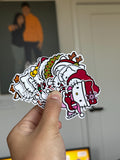 Hello Kitty Weihnachts-Sticker-Set | Kawaii Sanrio Sticker | 10 Vinyl-Sticker mit Stanzung | Süße Feiertagssticker | Holografisch Matt Glänzend | Geschenk