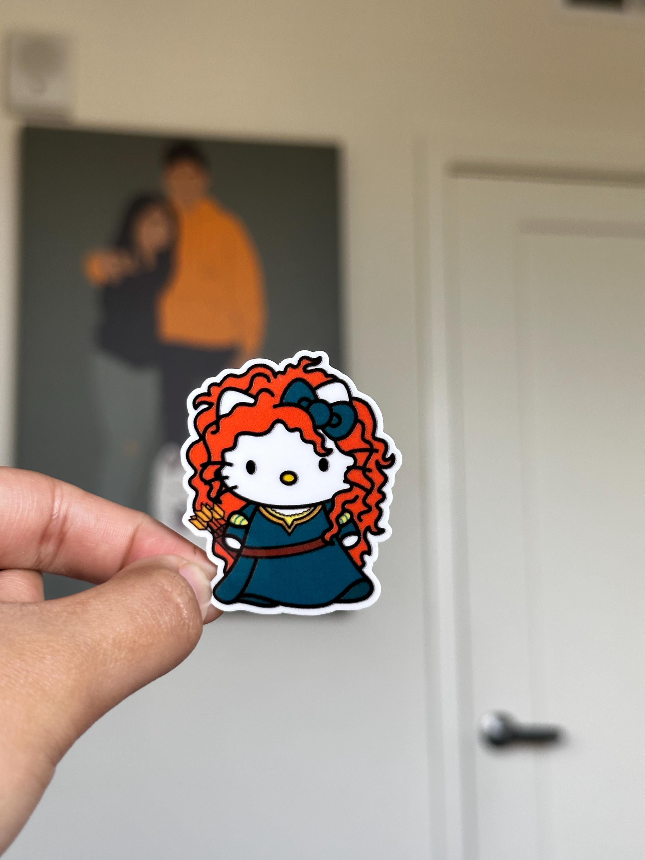 Hello Kitty Prinzessinnen-Sticker-Pack | Kawaii Sanrio Sticker | 15 gestanzte Sticker | Süße holografische matte glänzende | Laptop-Aufkleber