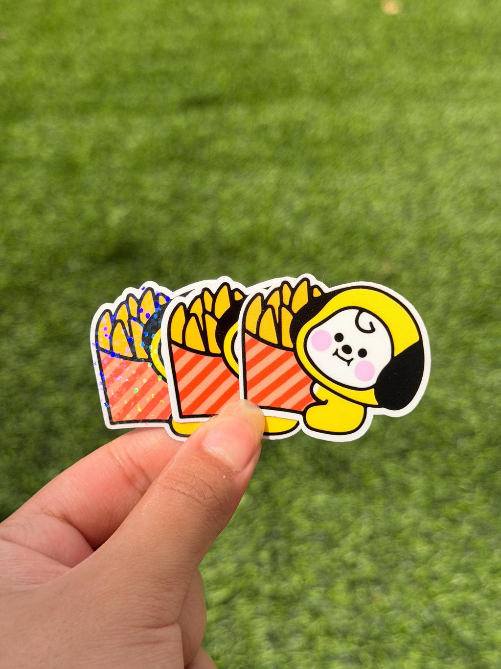 Kpop Snacks Sticker Pack | BT21 Inspired Characters | 7pcs Die Cut Vinyl Waterproof Stickers