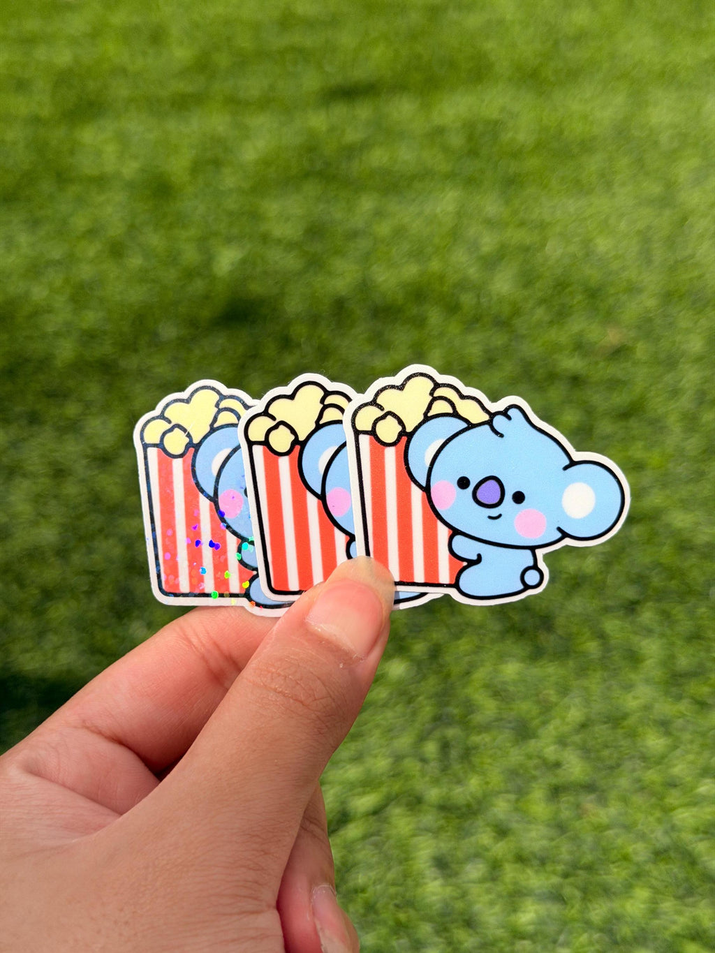 Kpop Snacks Sticker Pack | BT21 Inspired Characters | 7pcs Die Cut Vinyl Waterproof Stickers