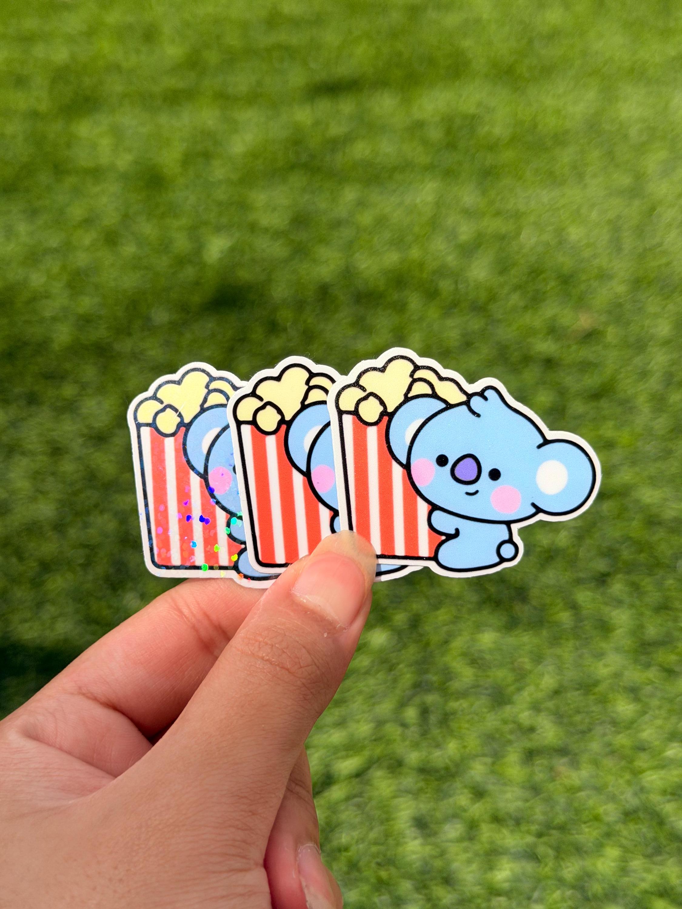 Kpop Snacks Sticker Pack | BT21 Inspired Characters | 7pcs Die Cut Vinyl Waterproof Stickers