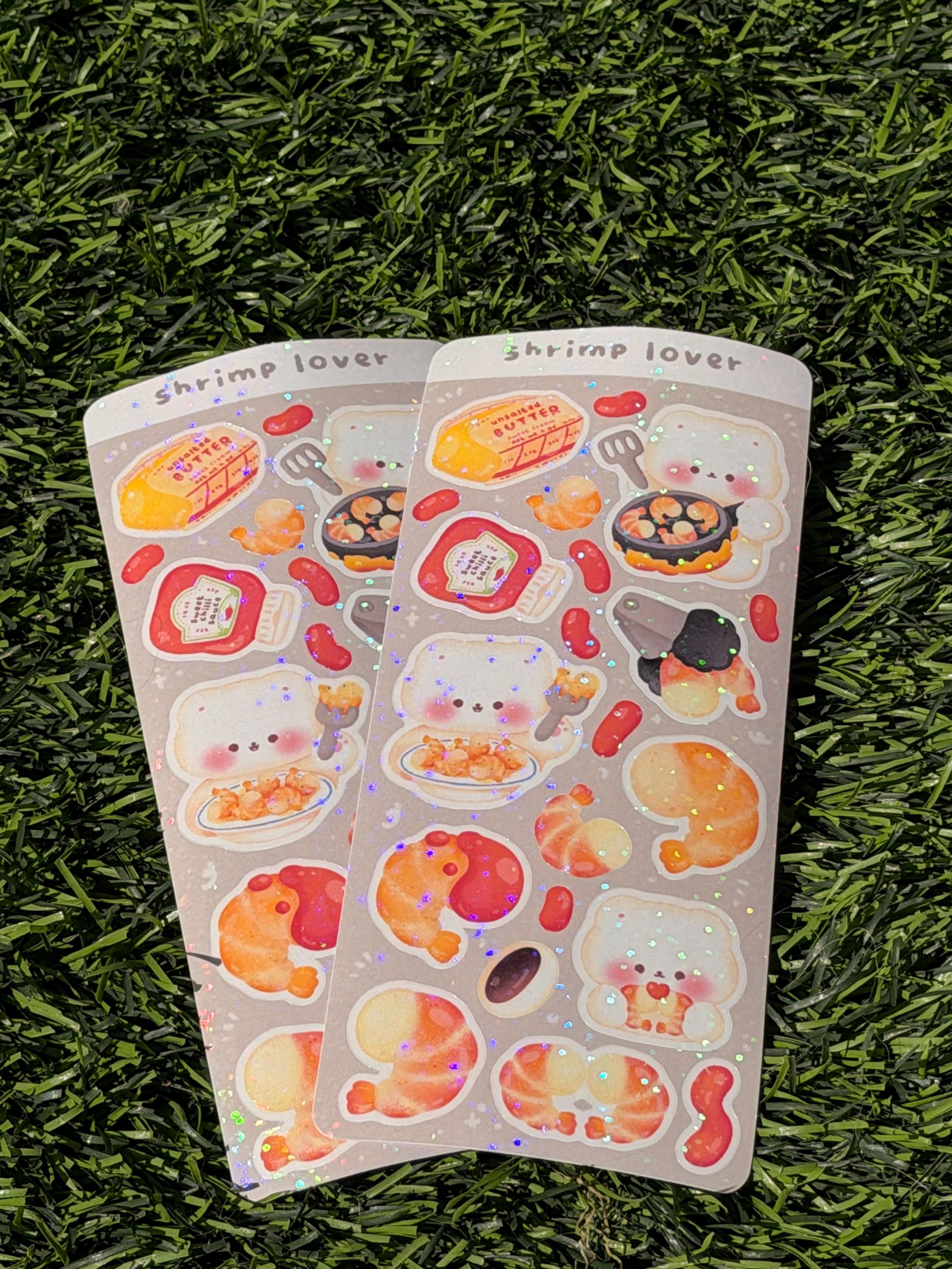 Garnelenliebhaber | Scrapbooking | Stickerbogen | Kiss Cut