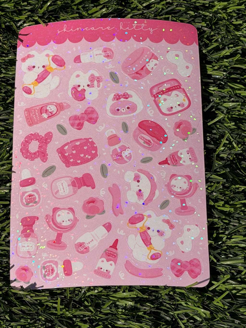 Skincare Katze | Scrapbooking | Stickerbogen | Kiss Cut