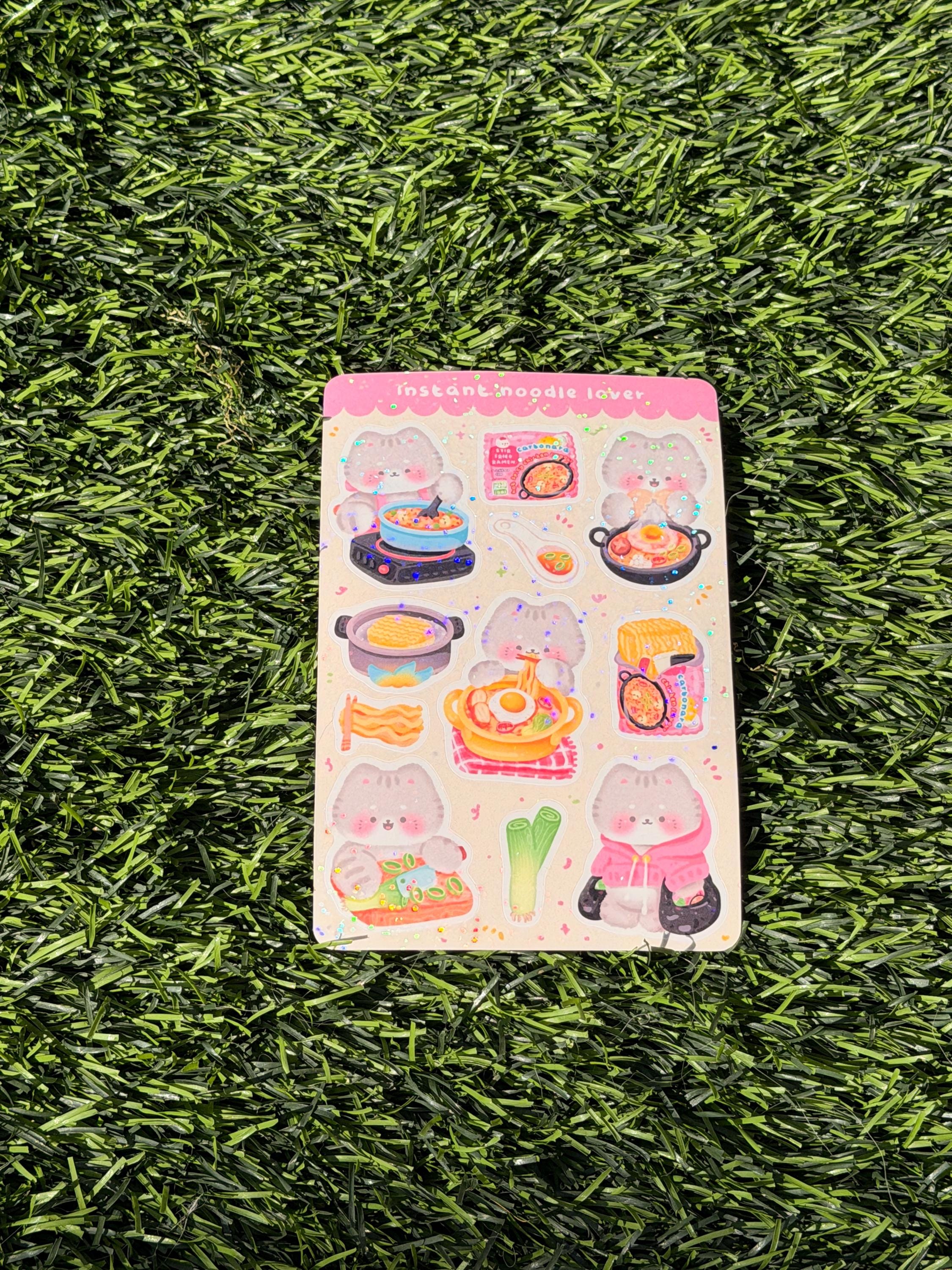 Amante de los fideos instantáneos | Scrapbooking | Agenda | Hoja de pegatinas | Troquelado individual
