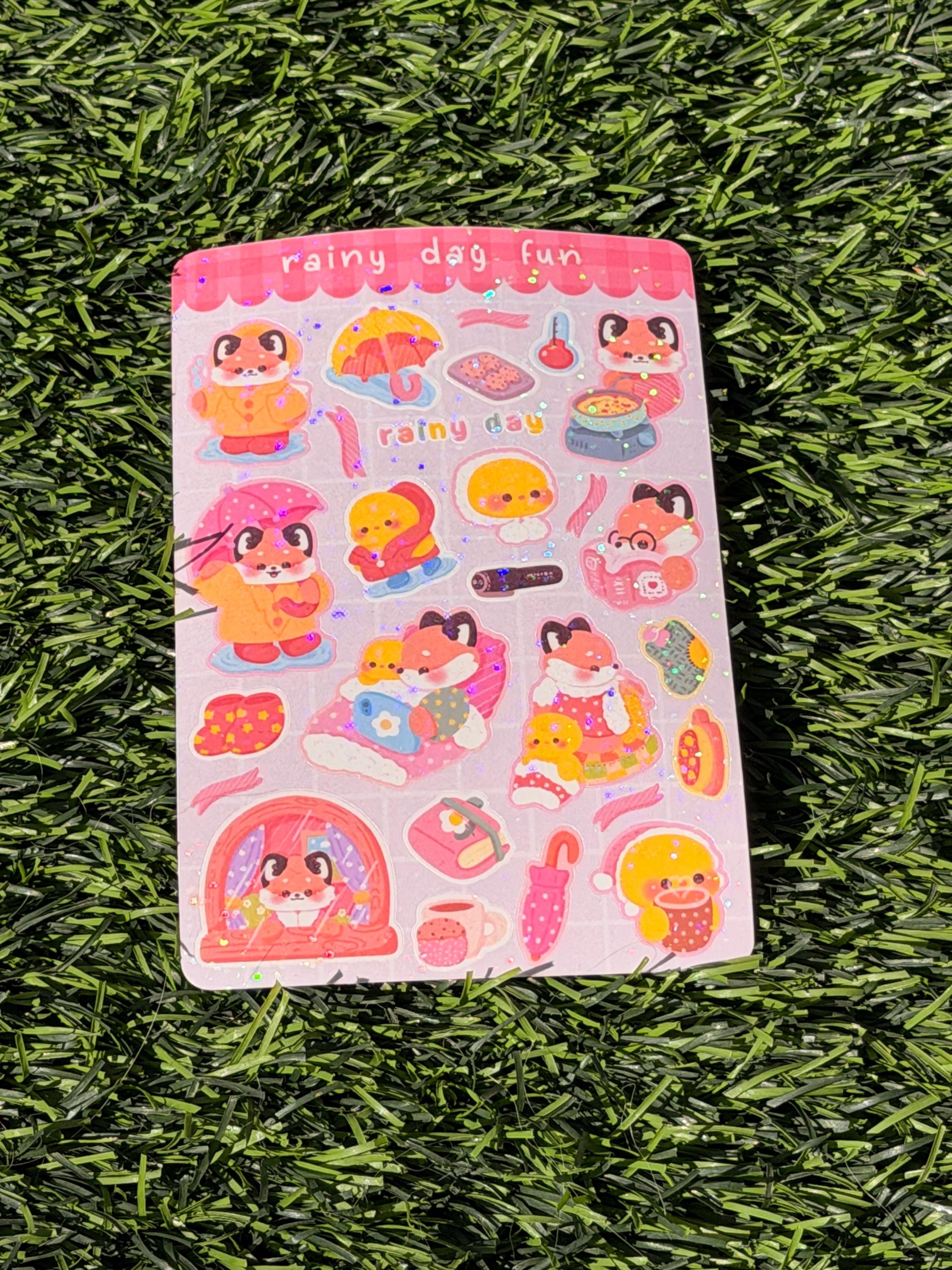 Rainy Day Fun | Scrapbooking | Planner | Sticker Sheet | Kiss Cut