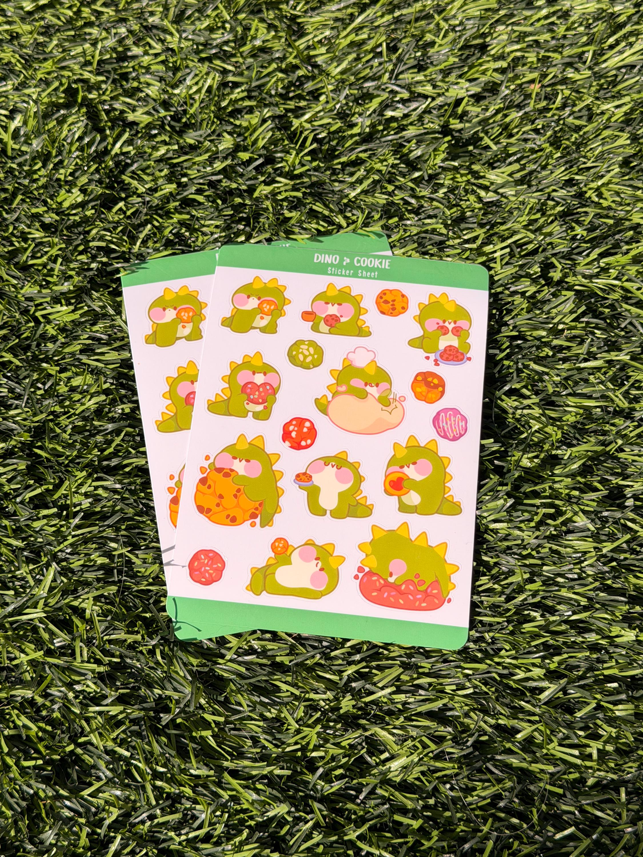 Dino & Cookie | Scrapbooking | Stickerbogen | Kiss Cut