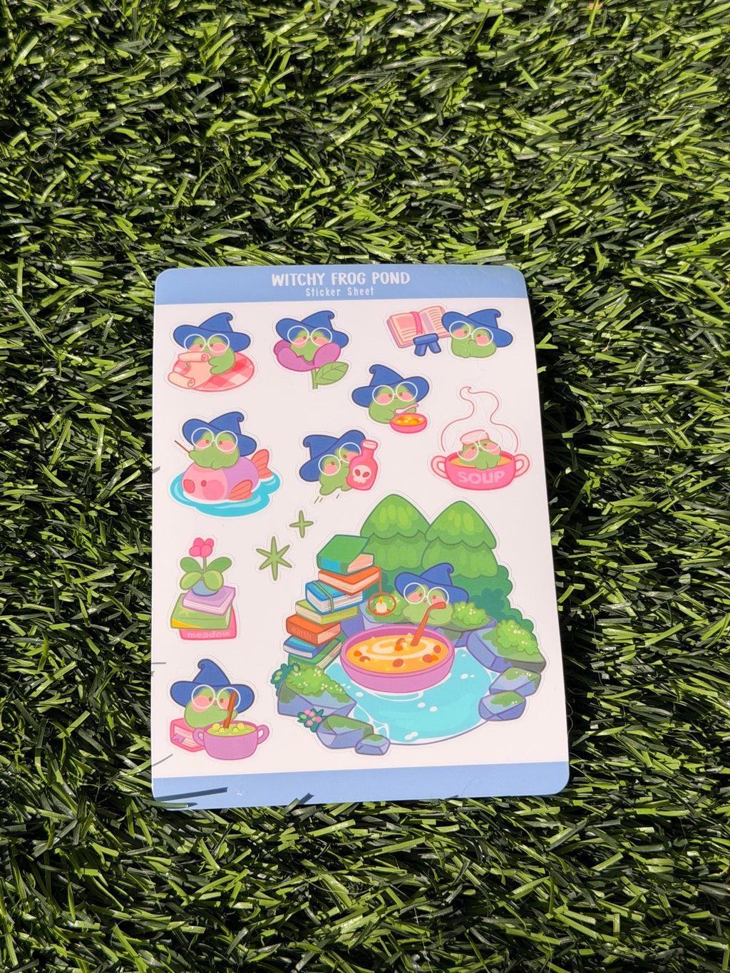 Hexen Froschteich | Scrapbooking | Stickerbogen | Konturschnitt