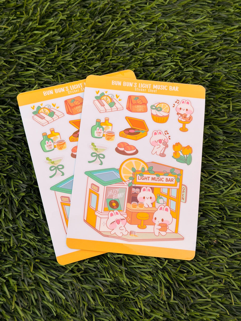Bun Bun's Light  Music Bar | Scrapbooking | Sticker Sheet | Kiss Cut