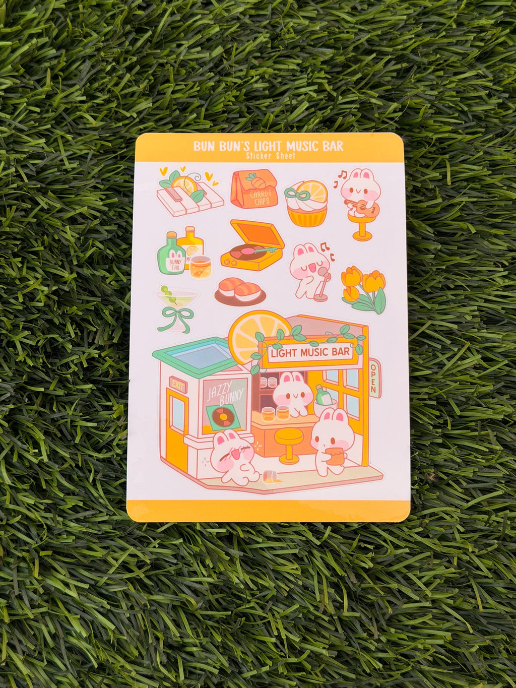 Bun Bun's Light  Music Bar | Scrapbooking | Sticker Sheet | Kiss Cut
