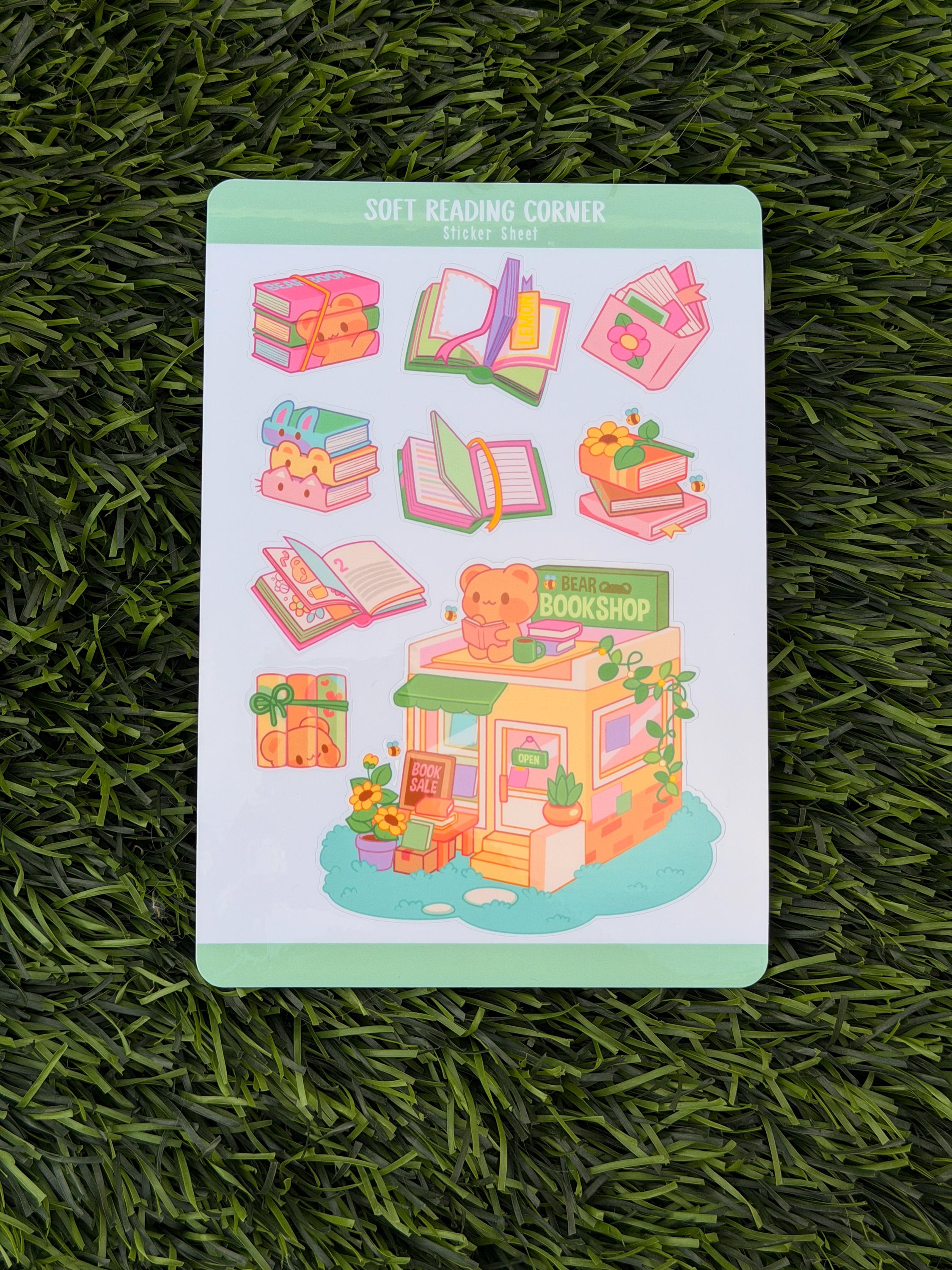 Soft Reading Corner | Scrapbooking | Sticker Sheet | Kiss Cut