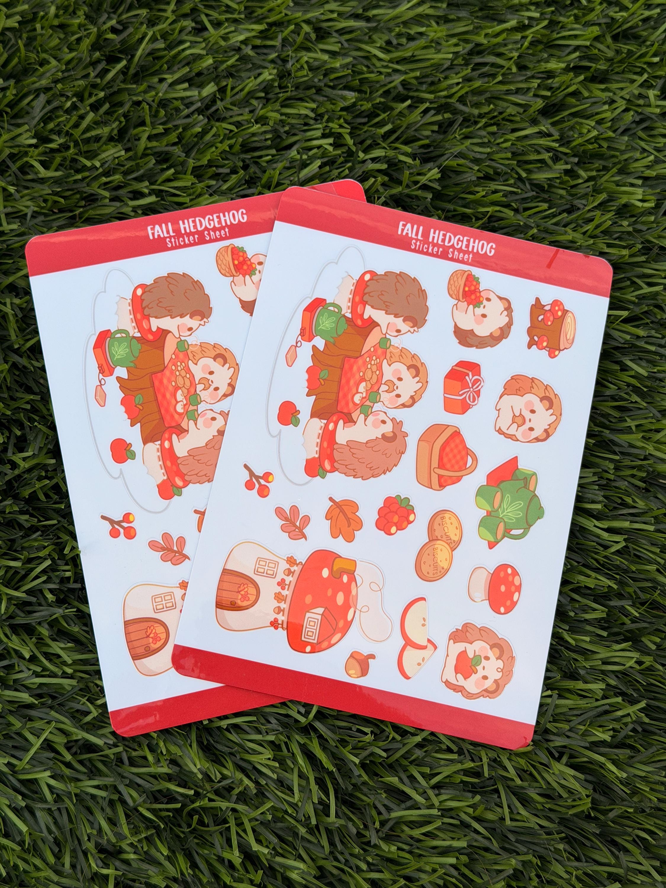 Igel Herbst | Scrapbooking | Stickerbogen | Konturschnitt