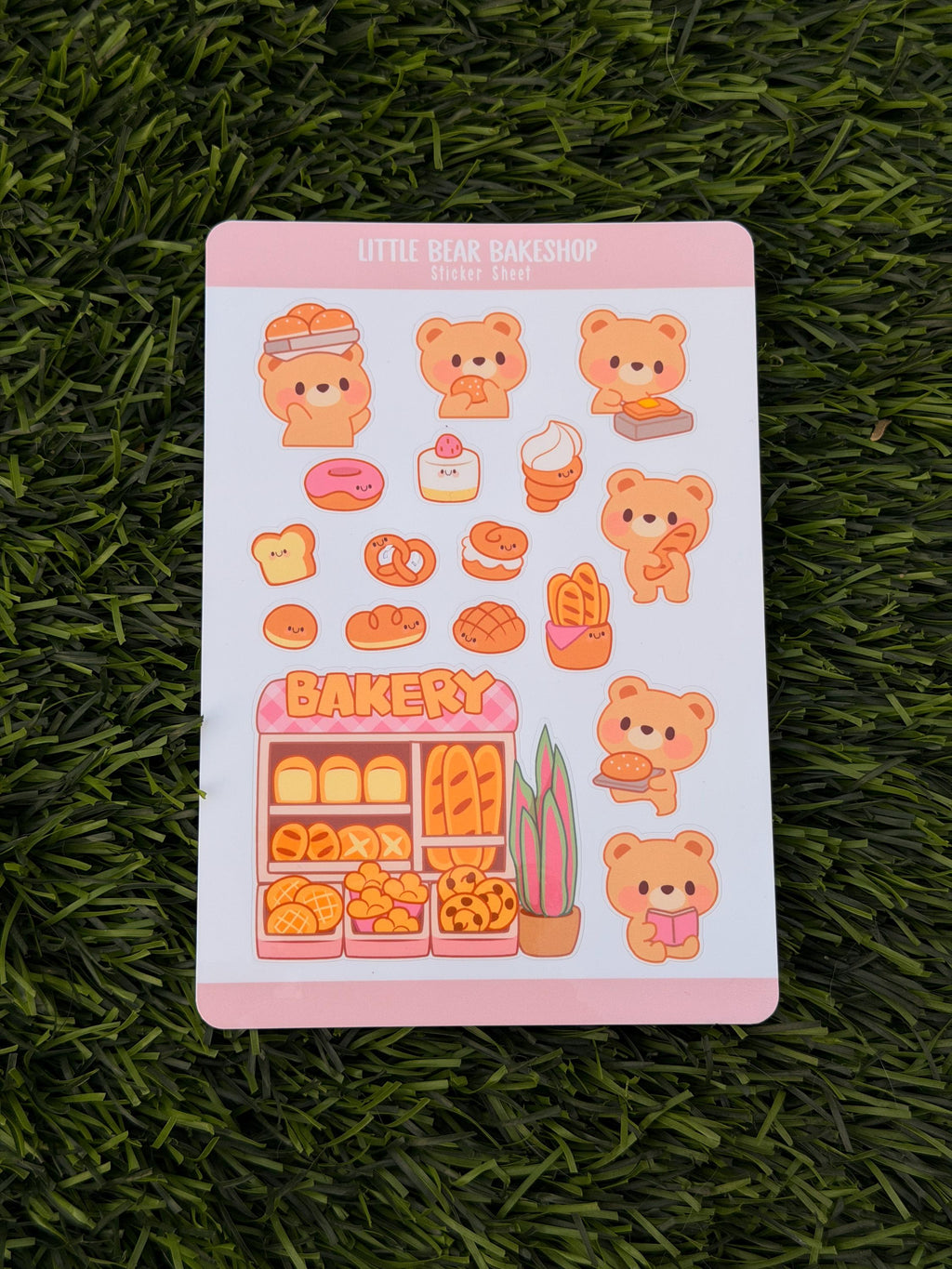 Little Bear Bakeshop | Scrapbooking | Hoja de pegatinas | Troquelado individual