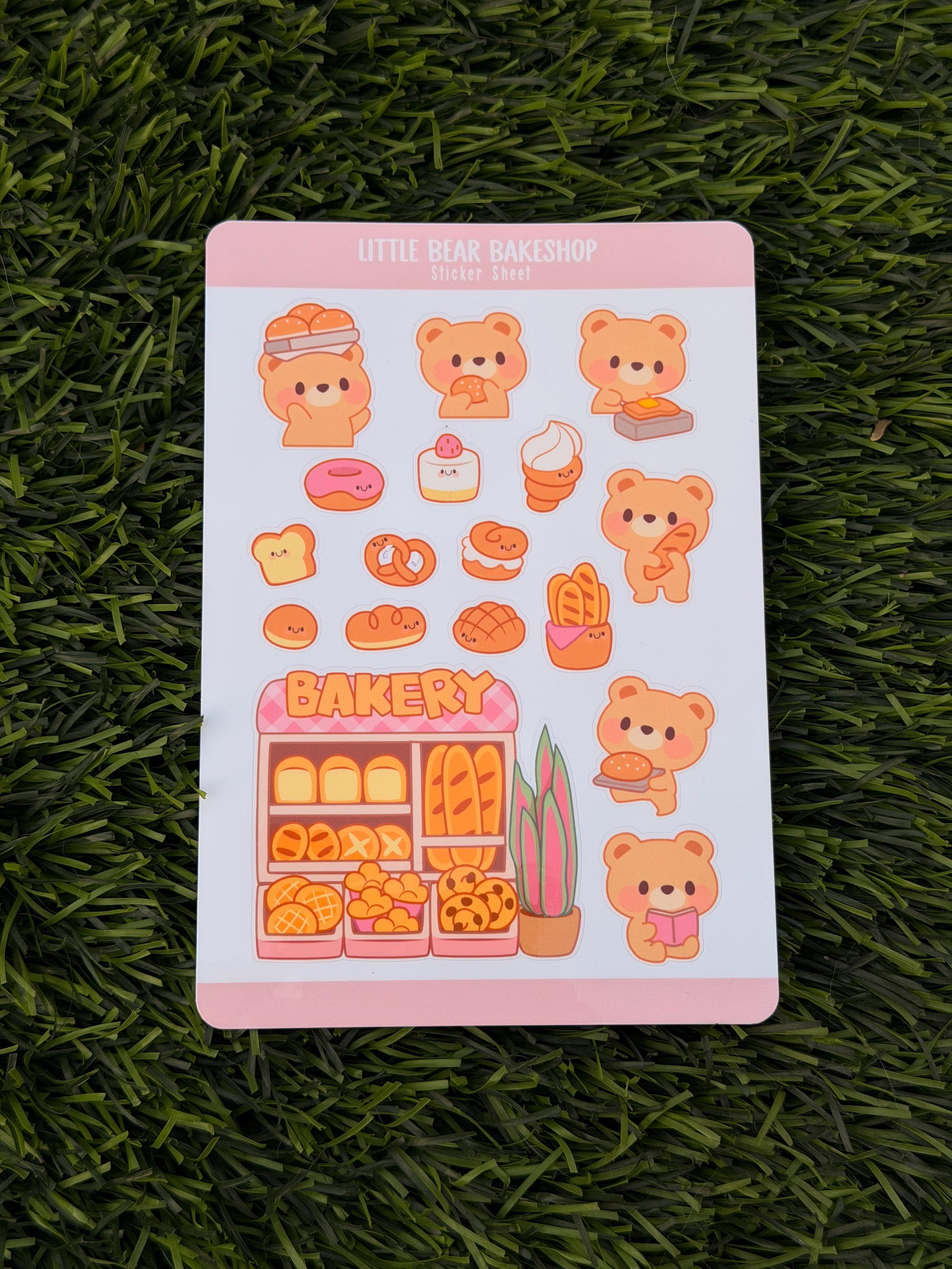 Little Bear Bakeshop | Scrapbooking | Hoja de pegatinas | Troquelado individual
