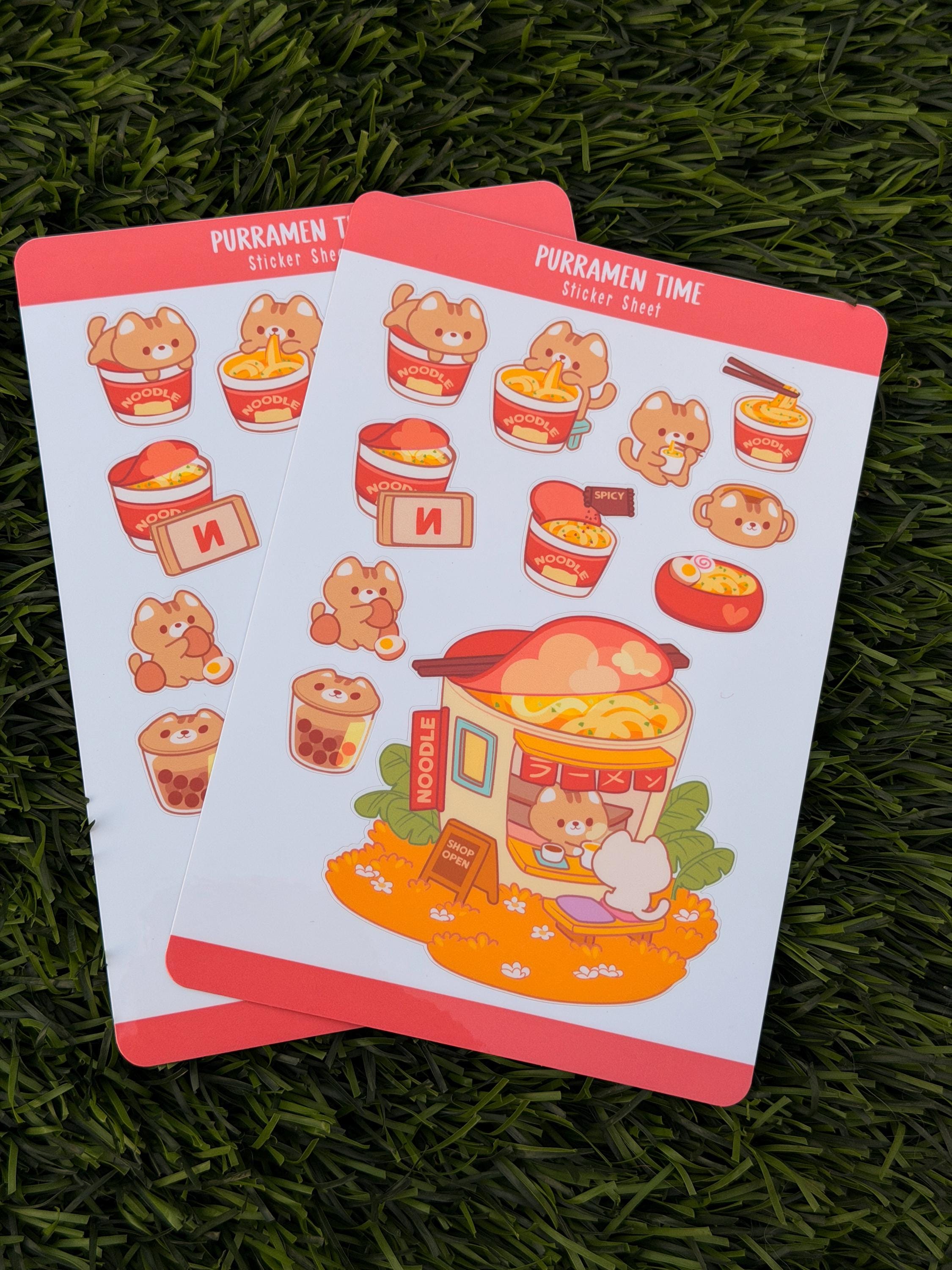 Purramen Time | Scrapbooking | Stickerbogen | Konturschnitt