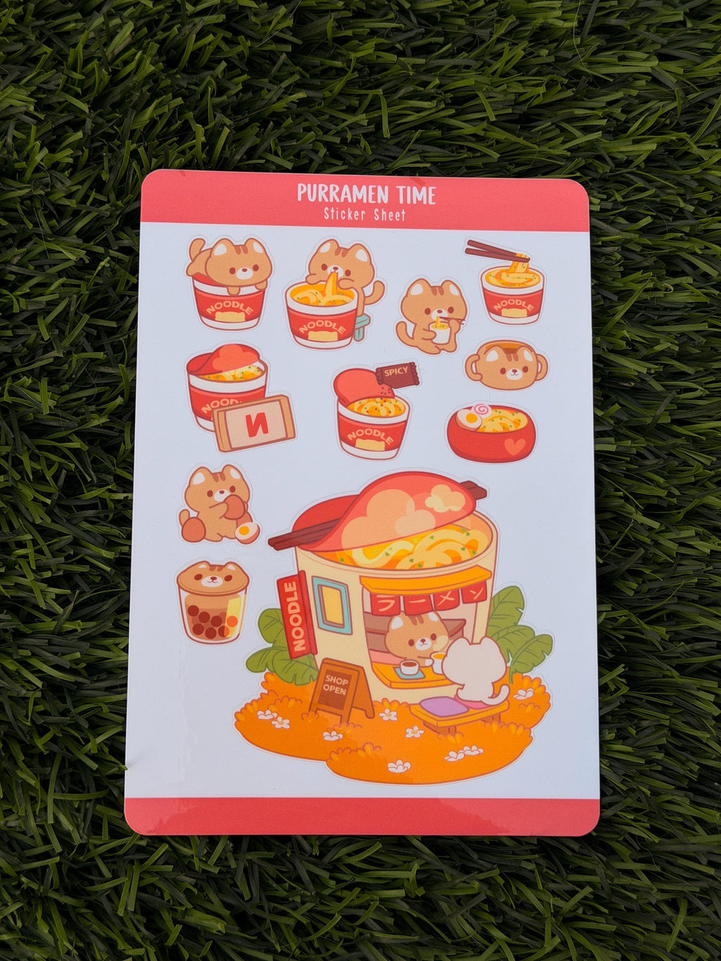 Purramen Time | Scrapbooking | Stickerbogen | Konturschnitt