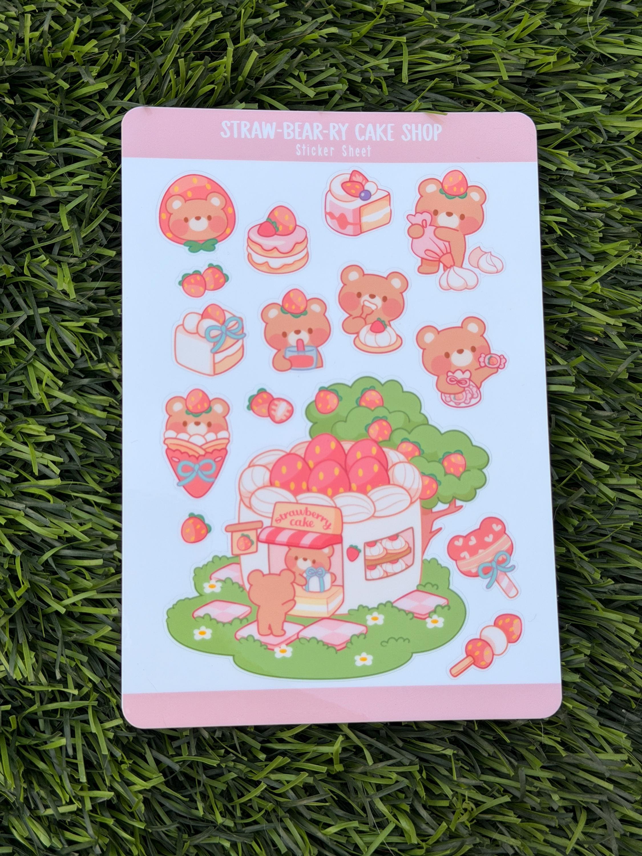 Straw-Bear-Ry Cake Shop | Scrapbooking | Stickerbogen | Kiss Cut