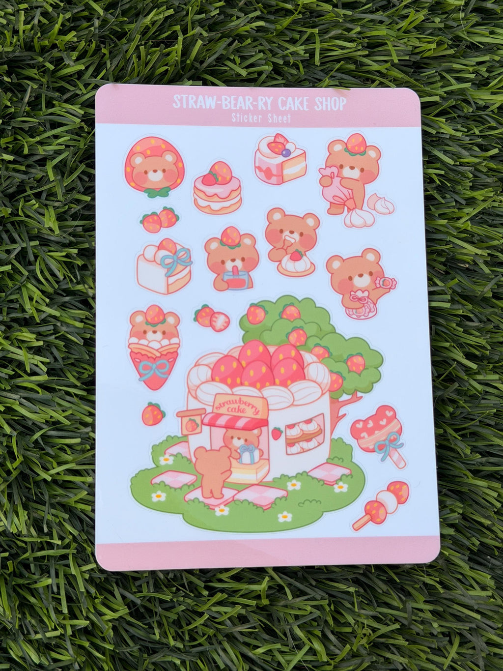 Straw-Bear-Ry Cake Shop | Scrapbooking | Stickerbogen | Kiss Cut