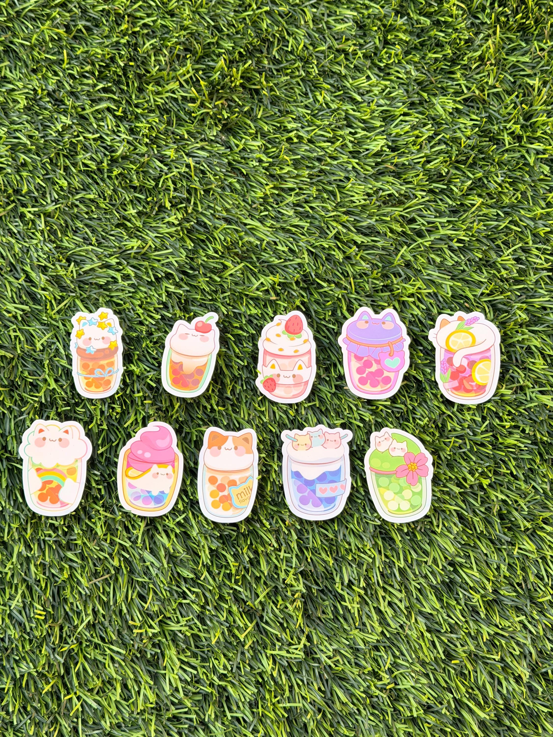 Kawaii Boba Sticker Pack | Die Cut Sticker