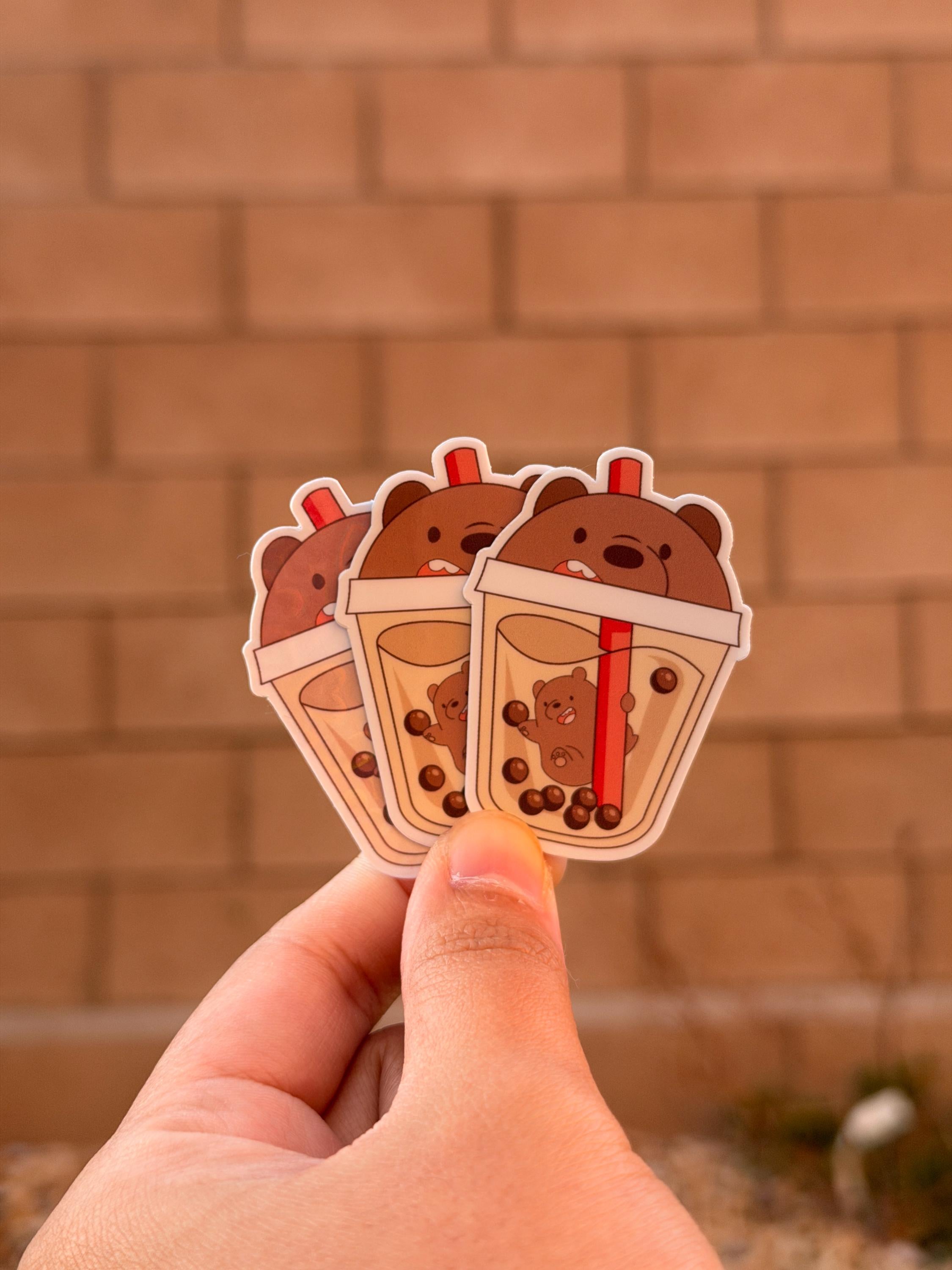 Kawaii Boba Bears Sticker Pack | Die Cut Sticker