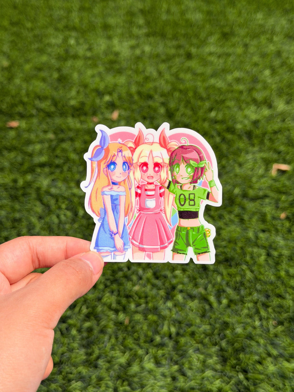 Chibi Cartoon Superhero Girls Trio | Die Cut Sticker | Waterproof