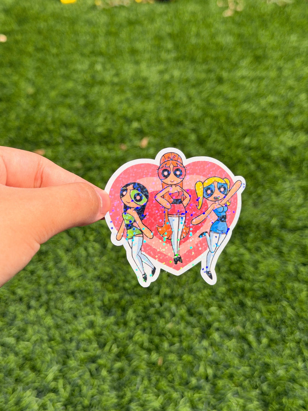 Kawaii Cartoon Superhero Girls Trio | Die Cut Sticker | Waterproof
