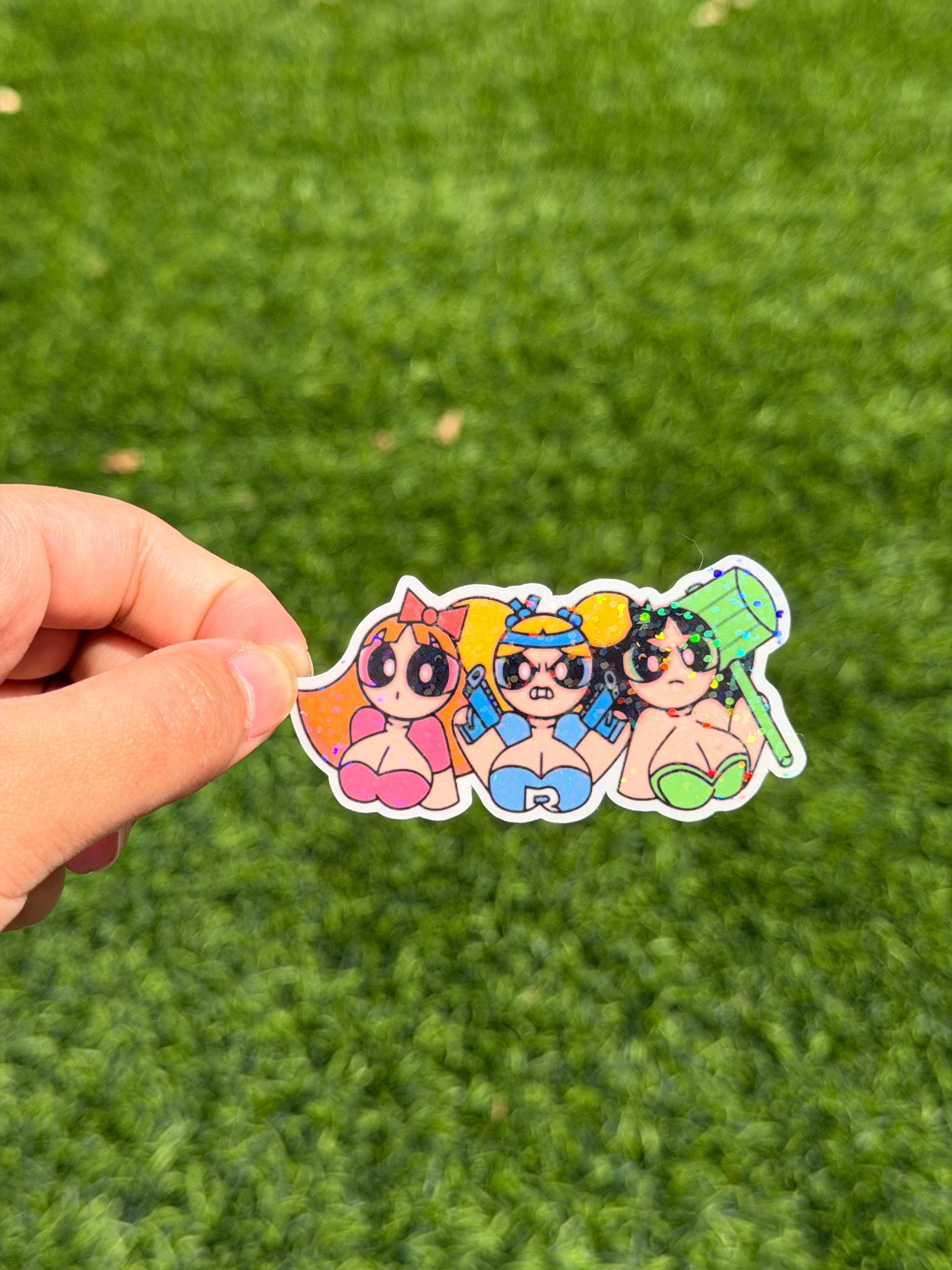 Cartoon Superhero Girls Trio | Die Cut Sticker | Waterproof